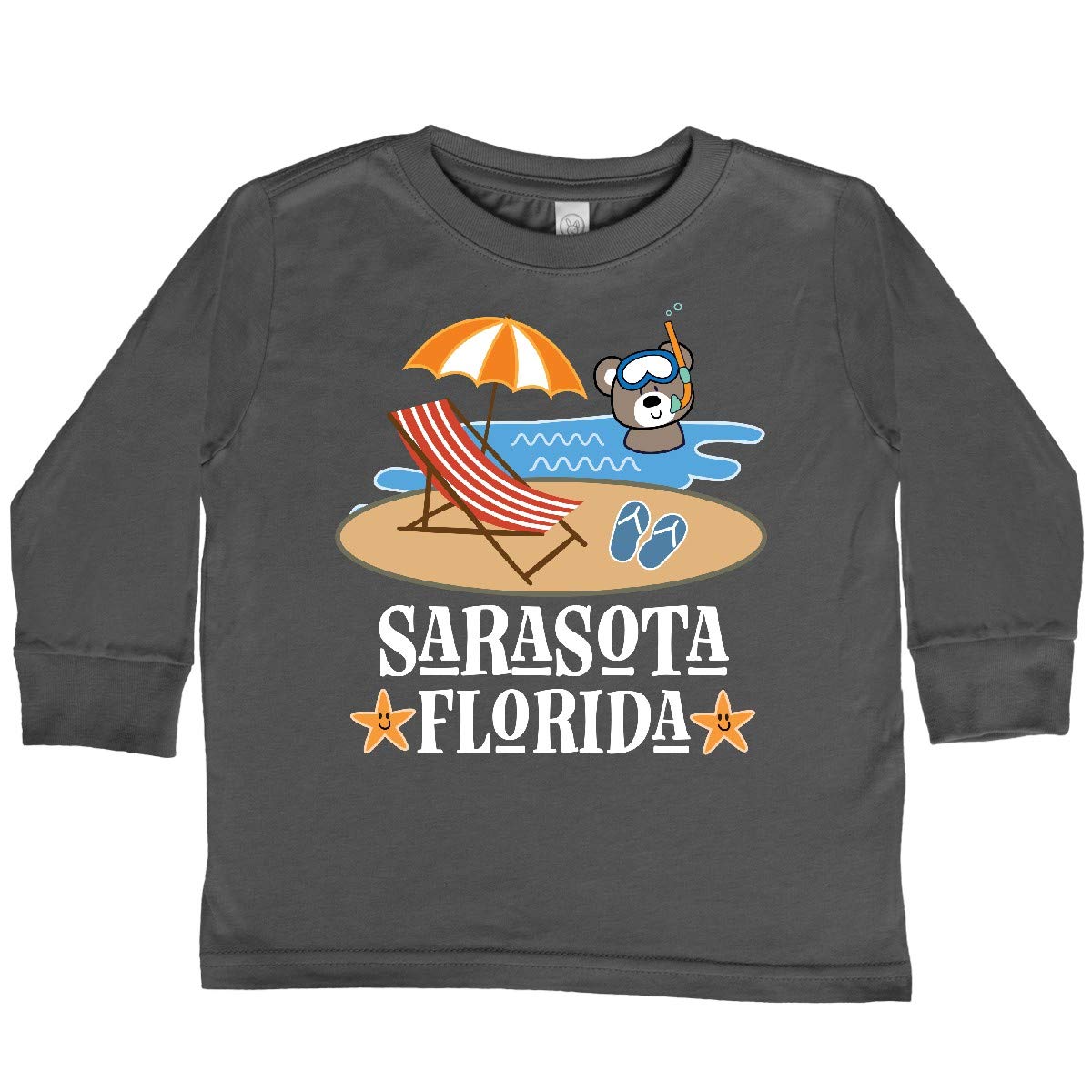 Inktastic Sarasota Florida Beach Vacation Toddler Long Sleeve T-Shirt - Cute Graphic Tee for Boys & Girls - Soft Cotton Comfort - Perfect for Family Trips, Beach Outings & Holiday Gifts