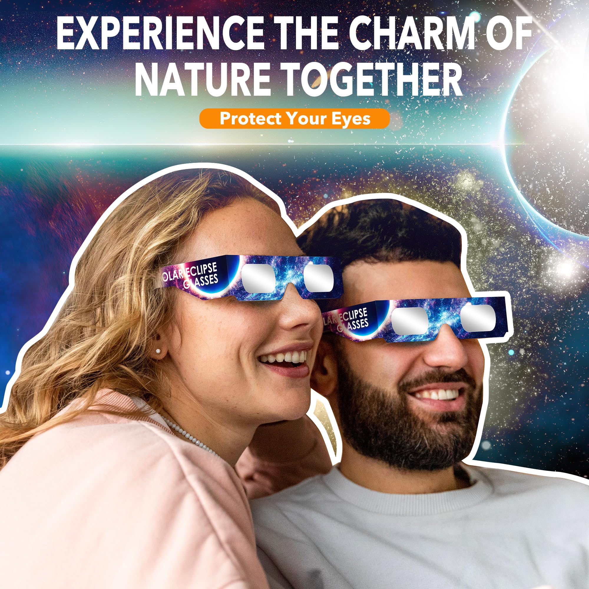 2024 Solar Eclipse Glasses (12 Pack) - CE & ISO Certified Safe for Direct Sun Viewing | AAS & NASA Approved | UV & IR Protection | Perfect for Eclipse Watching, Astronomy Events & Outdoor Activities