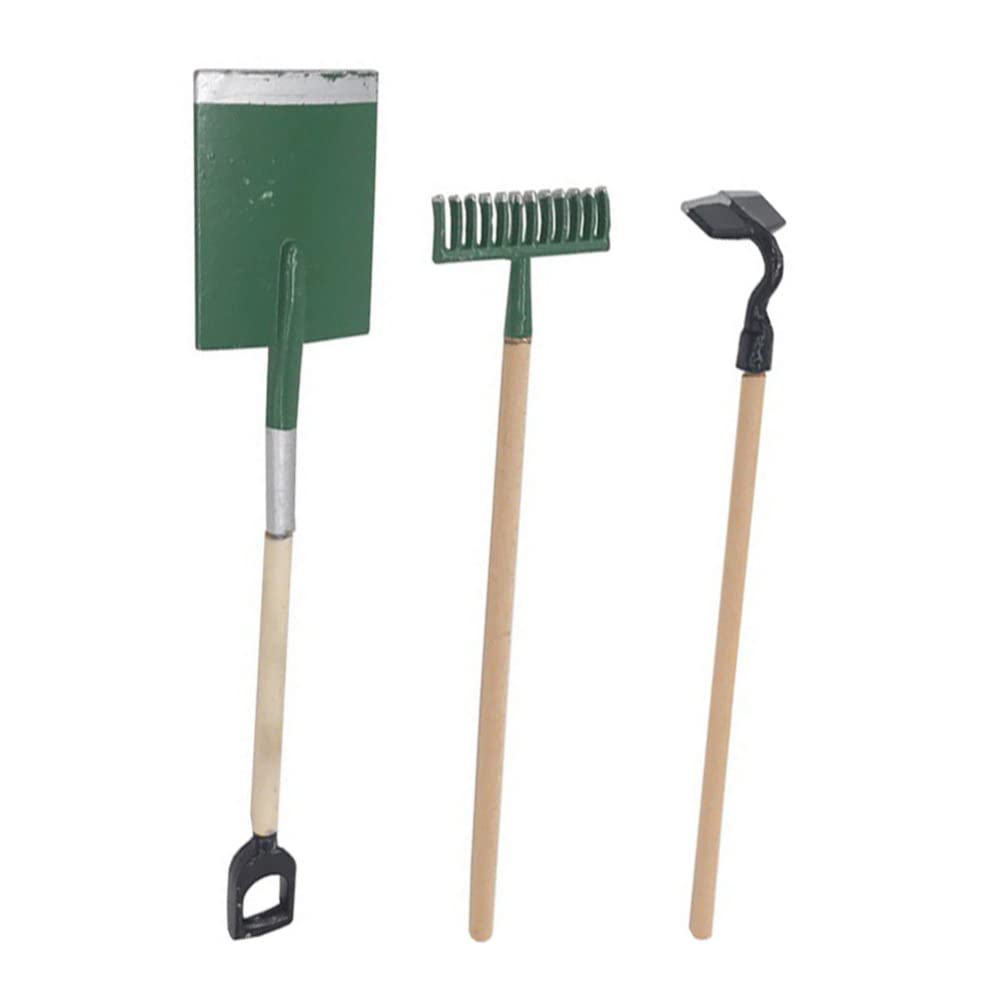 1:12 Miniature Dollhouse Garden Tools Set - Mini Rake & Zen Shovel for Kids, Fairy Garden Accessories | Perfect for Children's Play, DIY Fairy Gardens & Home Decor