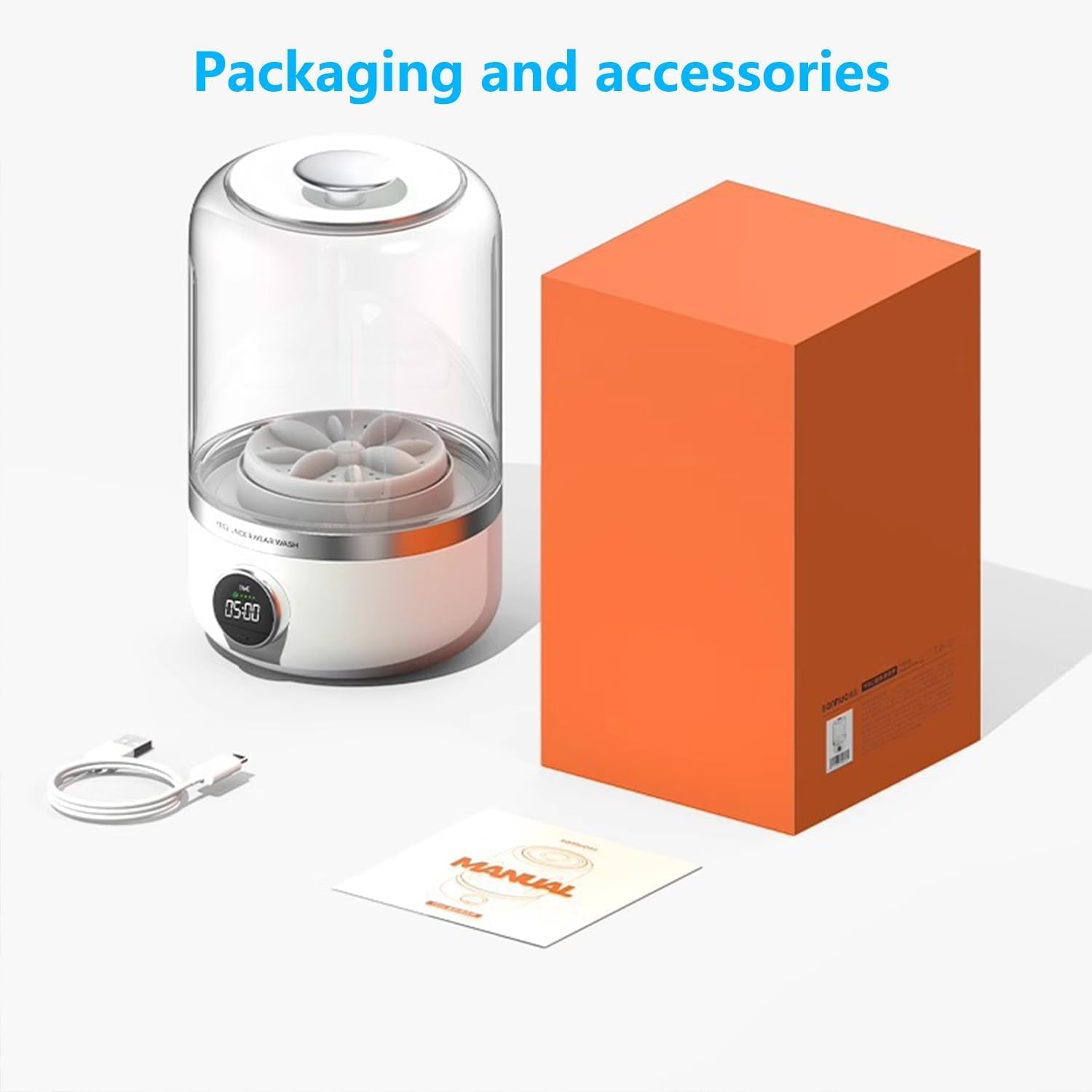 Ye02 Mini Portable Washing Machine for Underwear - 2025 New Cordless Rechargeable Washer for Home, Apartment, Camping & Travel | Compact Laundry Solution for Small Spaces & On-the-Go Use
