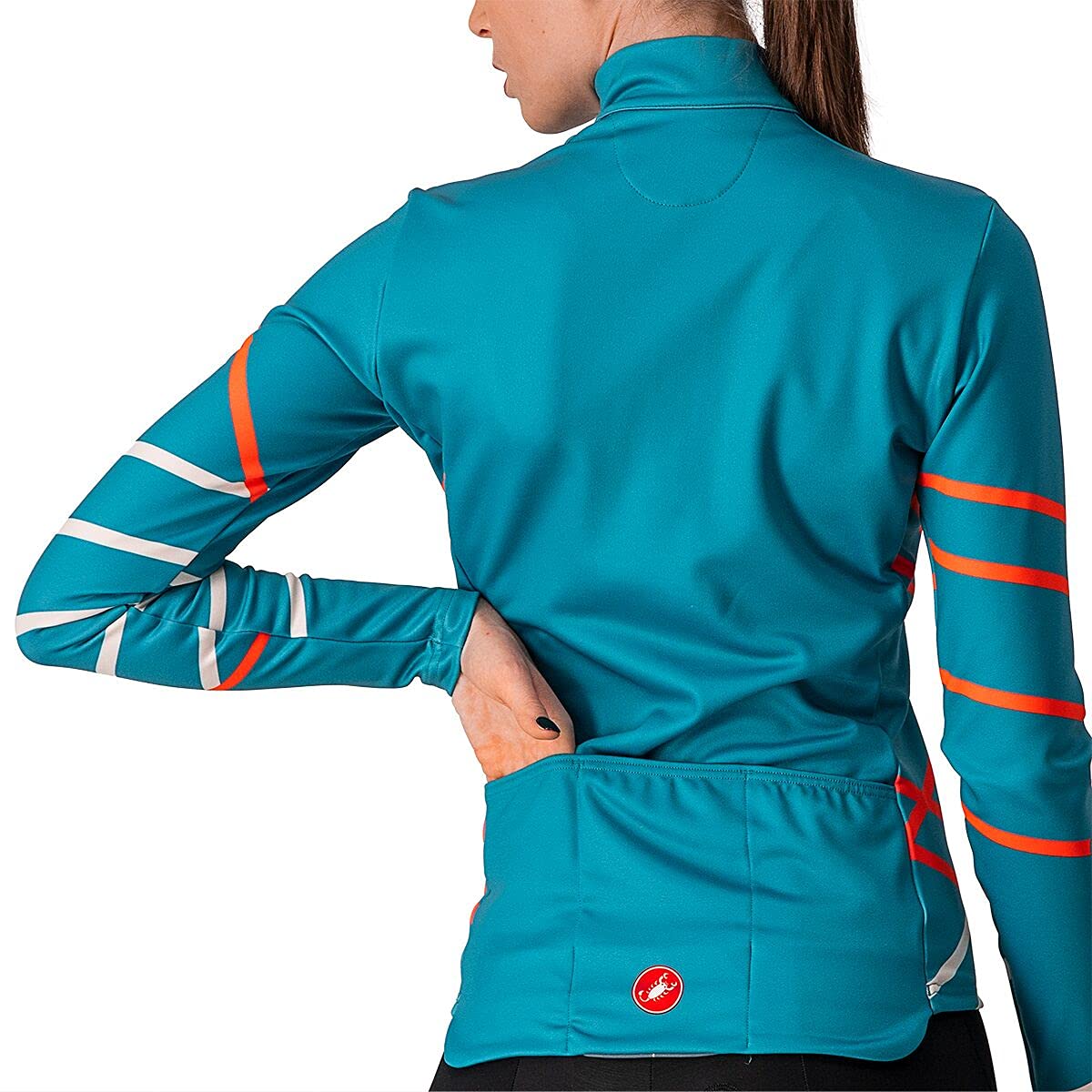 Castelli Women's Long Sleeve Cycling Jersey - Breathable Diagonal Design for Road Biking & Training - Perfect for Cool Weather Rides & Endurance Cycling