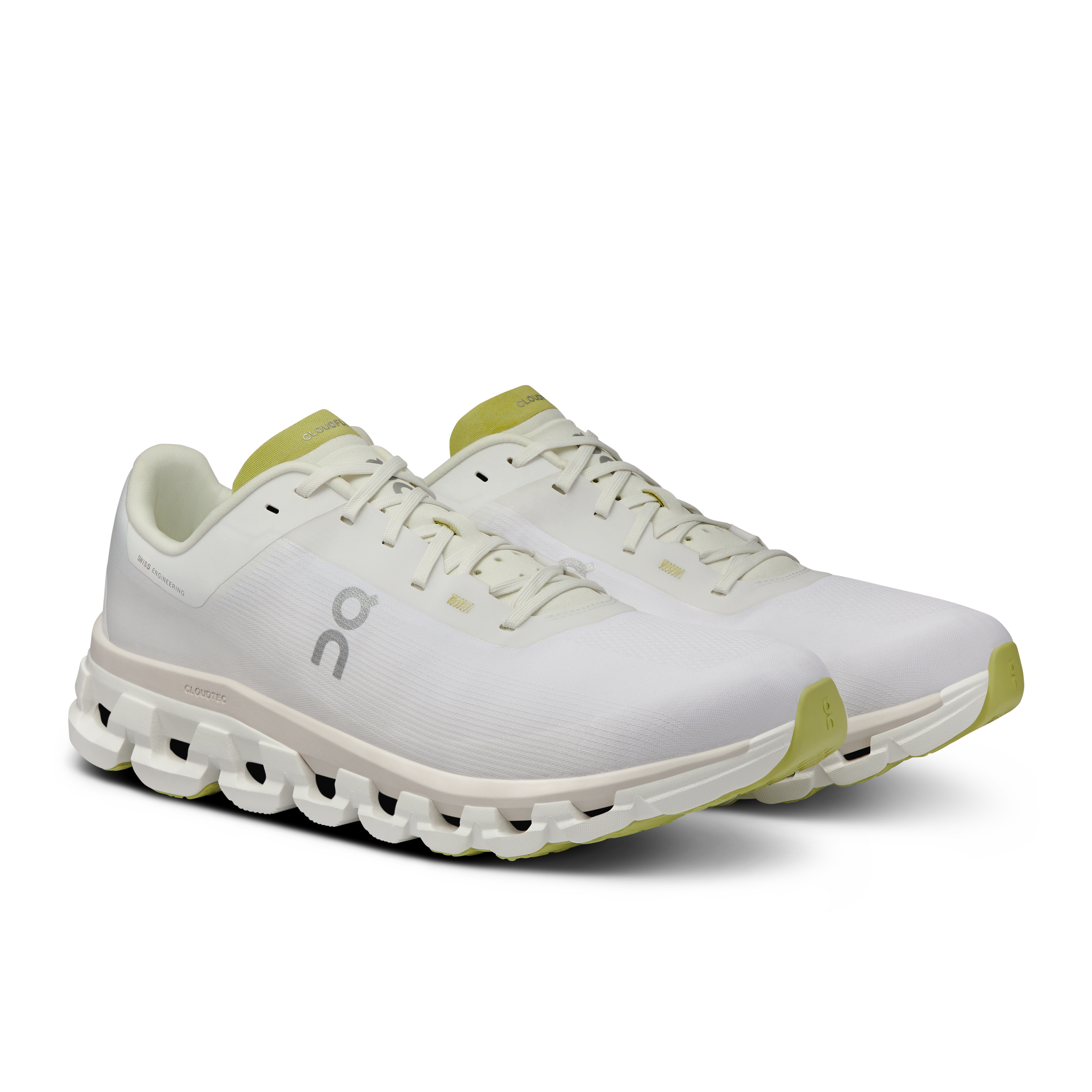 On Running Men's Cloudflow 4 Running Shoes - Lightweight & Breathable White/Sand - Perfect for Marathon Training, Gym Workouts & Daily Jogging