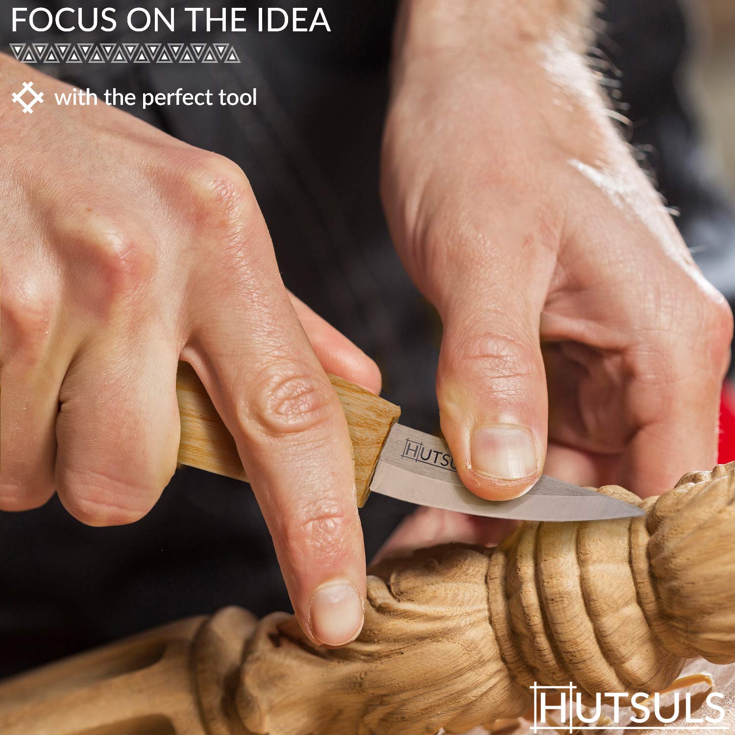 Premium Hutsuls Wood Whittling Knife for Beginners - 6.5 Inch Razor Sharp Wood Carving Tool with Leather Sheath | Perfect Sloyd Knife for Woodworking, Whittling & Crafting | Ideal Gift for Men, Women & Kids (Includes Beautiful Gift Box) - Great for DIY Projects, Camping & Outdoor Activities