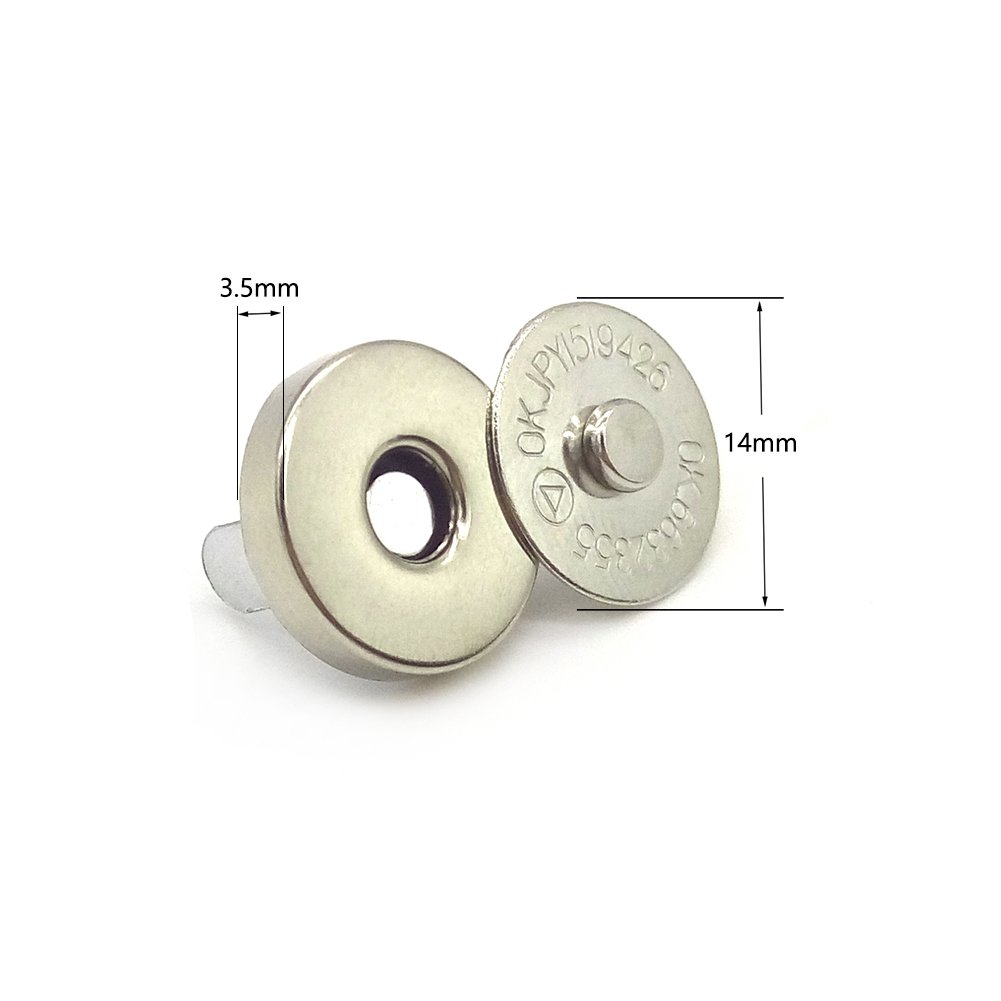 50 Sets Silver Magnetic Purse Snap Clasps Buttons - Strong Closures for Handbags, Purses, Clothing & Sewing Crafts - Perfect for DIY Fashion Accessories and Secure Bag Closures