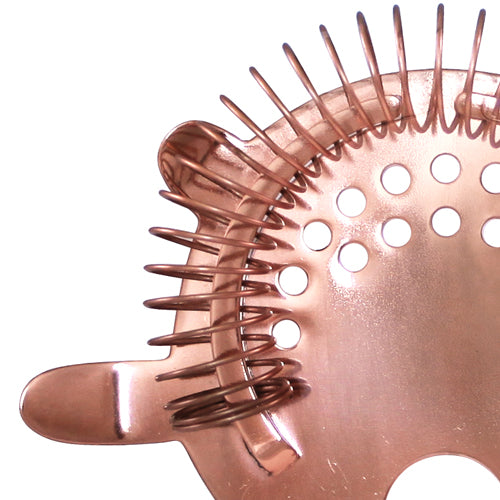 BarConic® Four Prong Strainer - Premium Copper Plated Cocktail Strainer for Bartenders & Mixologists | Perfect for Crafting Cocktails, Mocktails & Infused Drinks at Home Bars & Professional Mixing