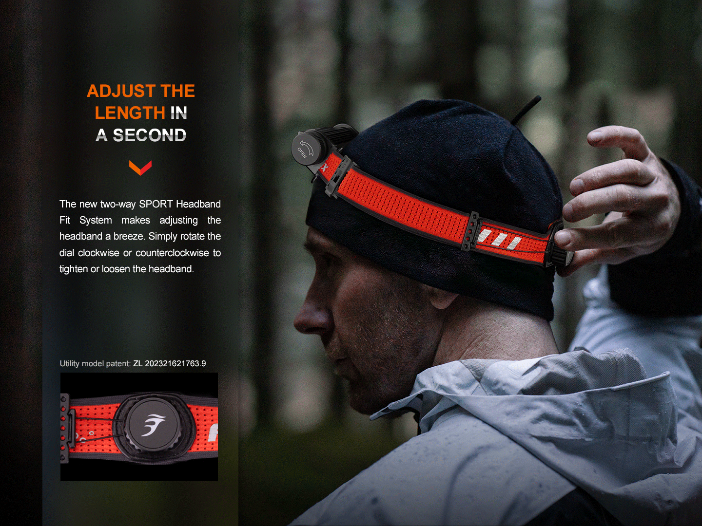Fenix HM62 T Lightweight Rechargeable Headlamp for Trail Running, Hiking & Camping - 1000 Lumen LED Headlight with Red Light Mode for Night Adventures