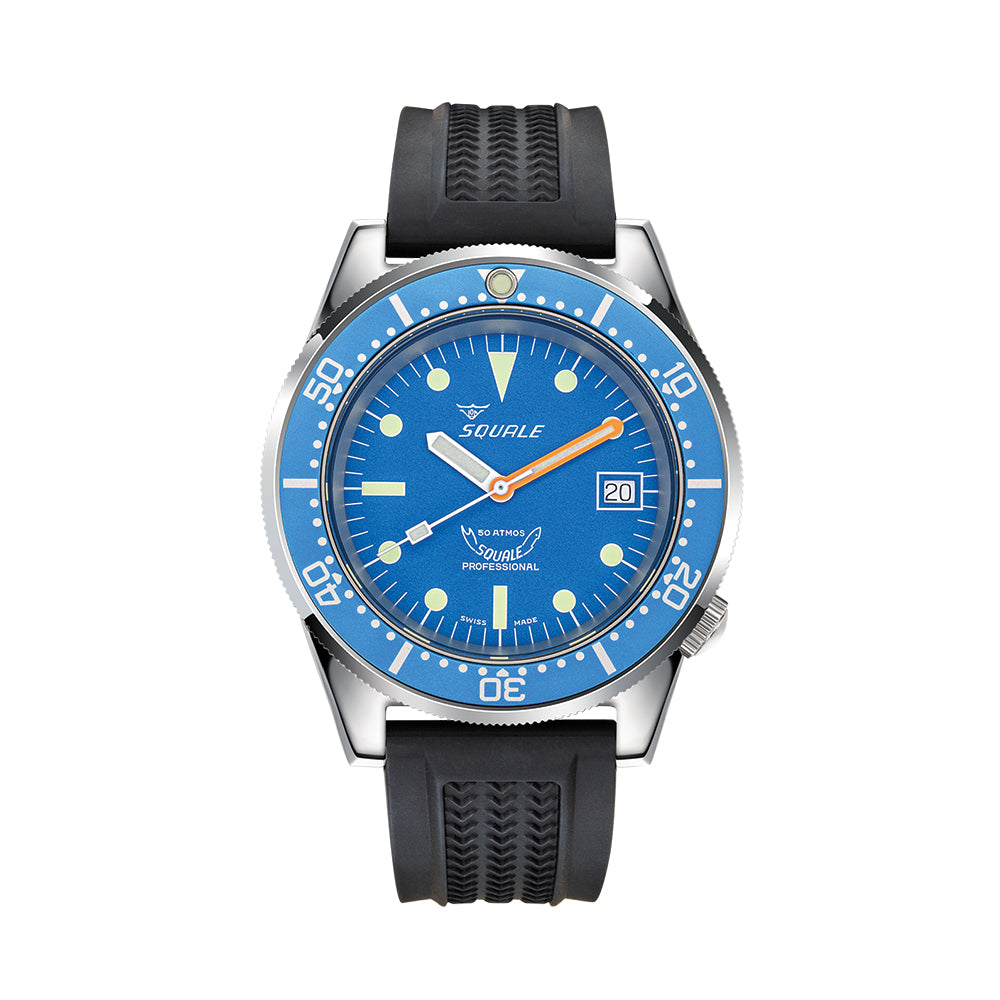 1521 Ocean 42mm Blue Diver Watch with Rubber Strap - Perfect for Water Sports, Swimming & Outdoor Adventures