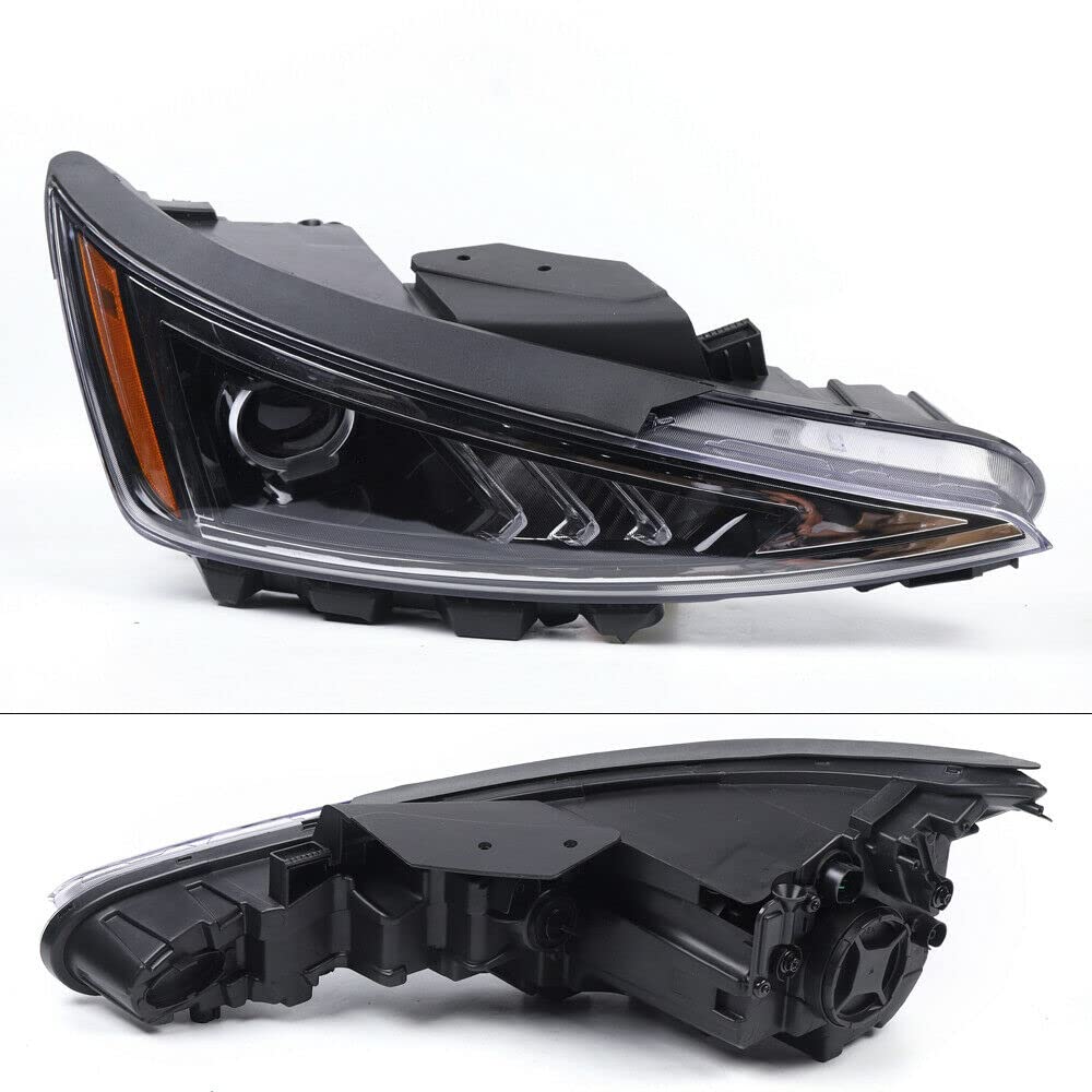 2019-2020 Hyundai Elantra Headlight Assembly Pair - Halogen Projector Headlamps Replacement for Driver & Passenger Side | Perfect for Night Driving & Foggy Conditions