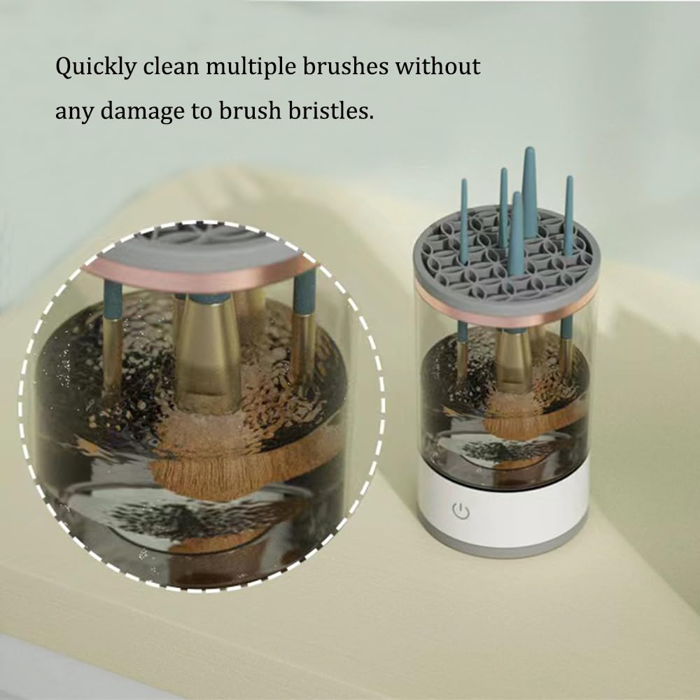 Electric Makeup Brush Cleaner Machine - Automatic Cosmetic Brush Washer & Dryer with Dust-Proof Organizer | Perfect Gift for Women, Mom, Wife | Ideal for Home Salon, Professional Makeup Artists & Travel Beauty Kits