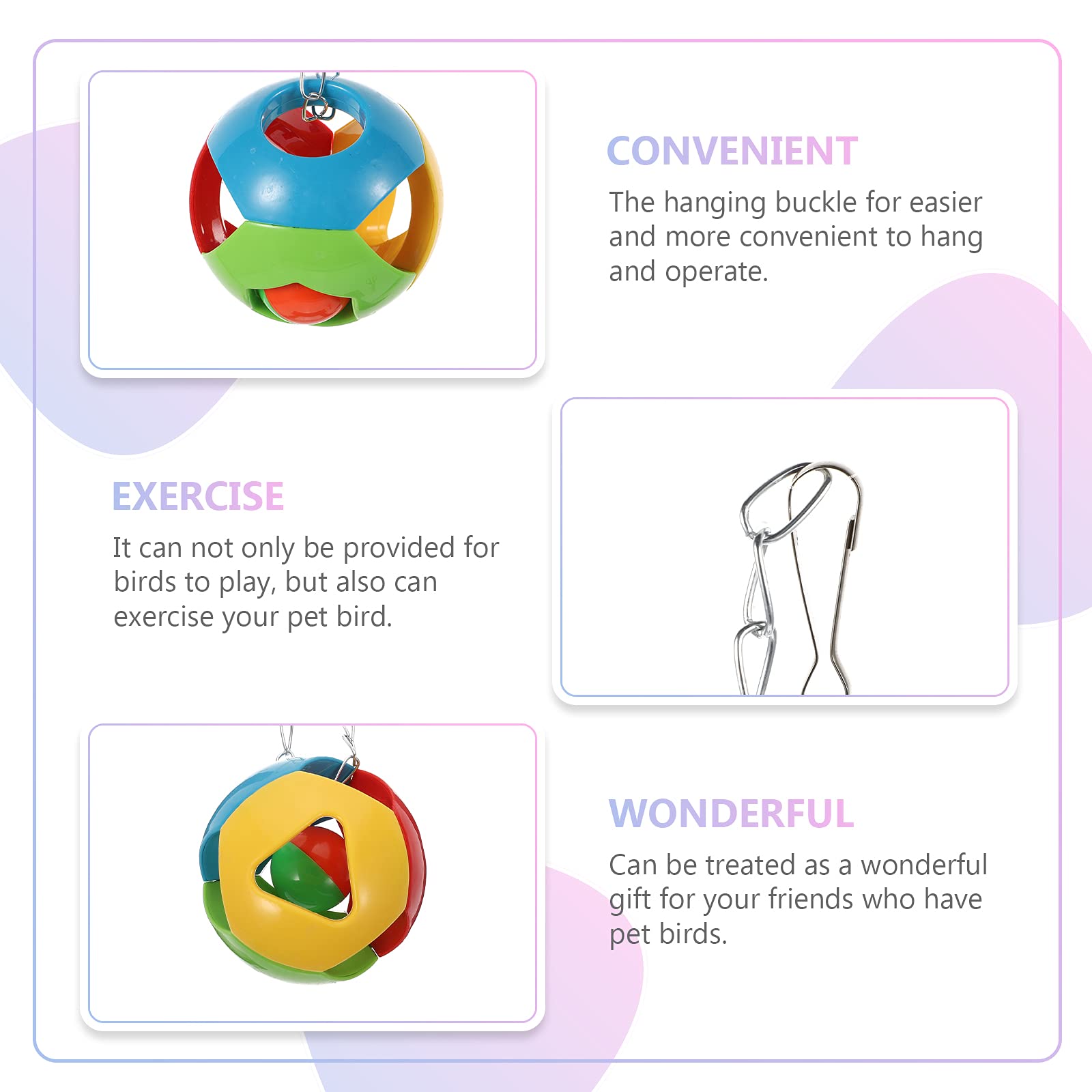 1pc Parrot Chewing Toy - Hanging Bird Cage Toy for Biting, Grinding & Teeth Care - Durable Pet Bird Chew Toy for Parakeets, Cockatiels & Lovebirds - Perfect for Cage Enrichment & Beak Health
