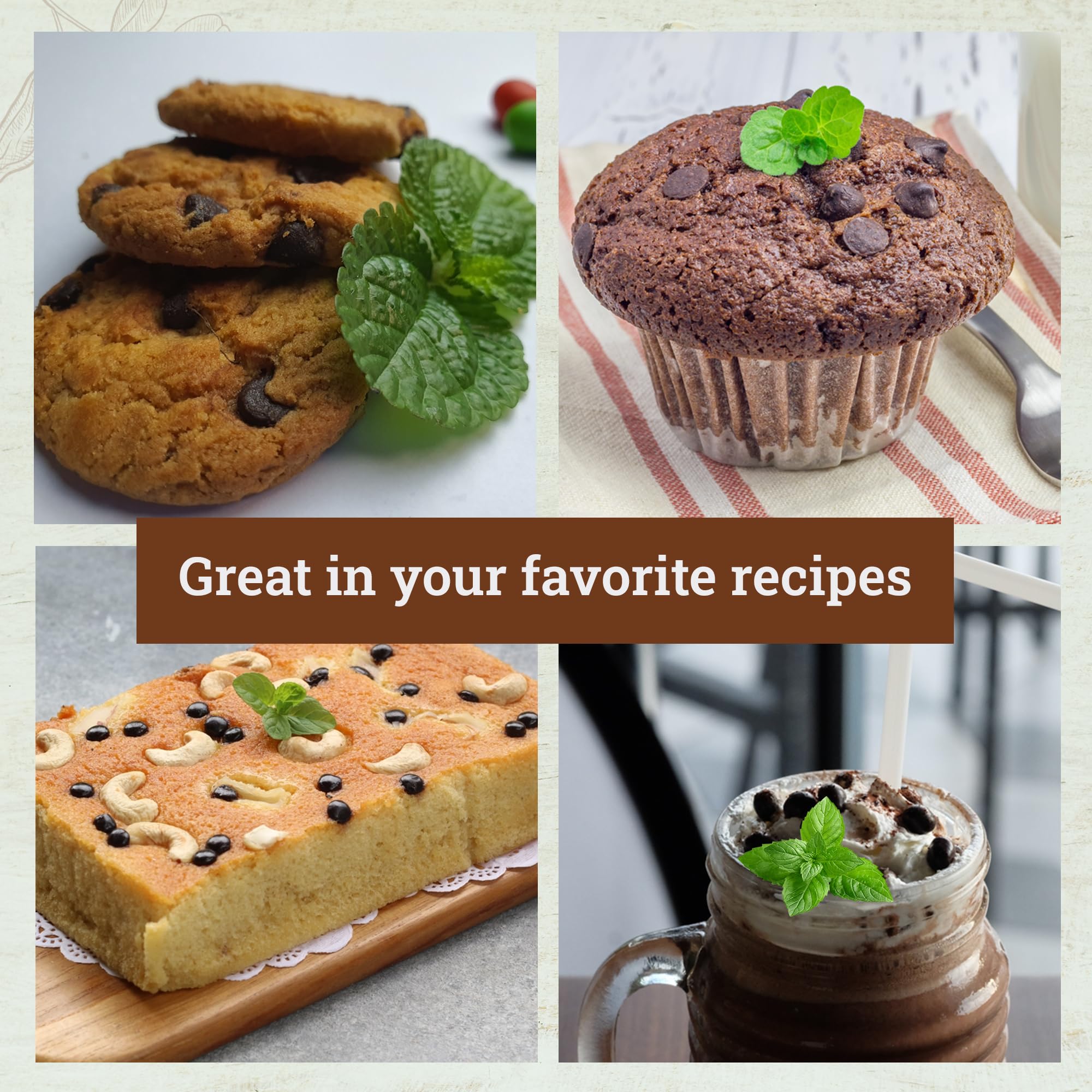 Organic Mint Carob Chips 8oz - Vegan, Gluten-Free Snacks for Healthy Treats