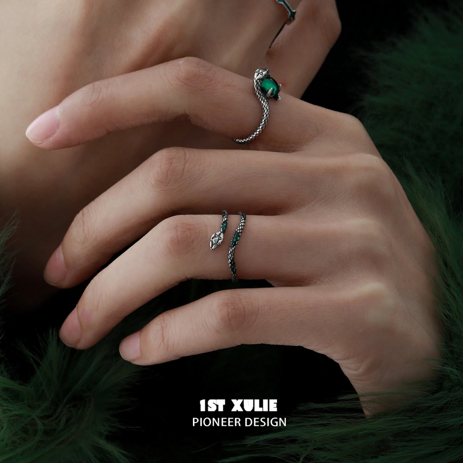 S925 Sterling Silver Adjustable Snake Bite Python Rings for Women - Gothic Punk Jewelry for Parties, Concerts & Fashion Accessories