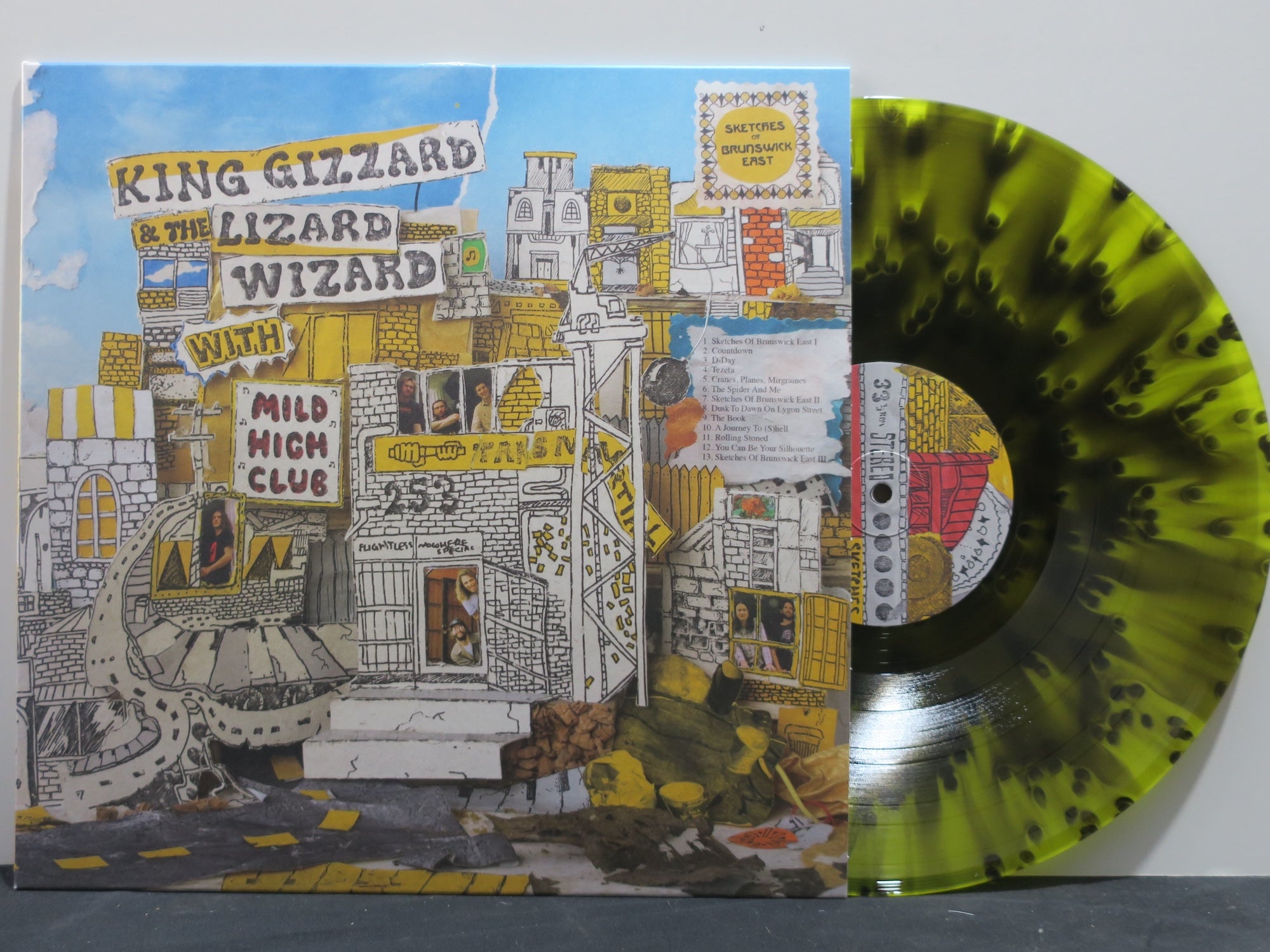 KING GIZZARD & THE LIZARD WIZARD / MILD HIGH CLUB 'Sketches Of Brunswick East' Limited Edition Yellow & Black Vinyl LP Record - Perfect for Jazz-Rock Fans & Vinyl Collectors