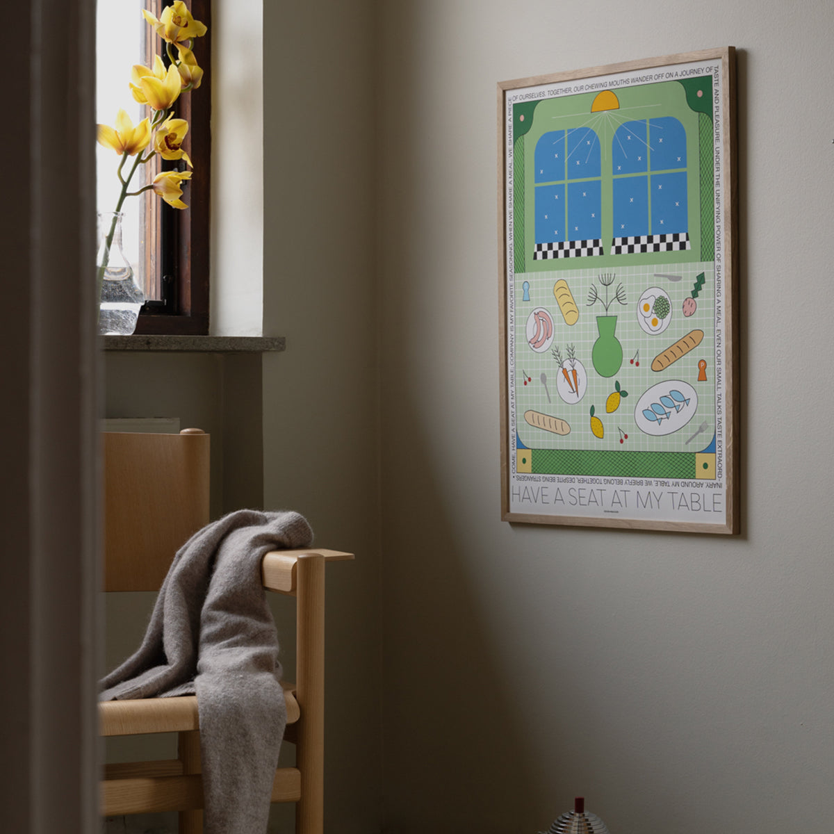 A Seat at My Table Print - Inspirational Wall Art for Home & Office Decor - Perfect for Dining Room, Kitchen, or Workspace