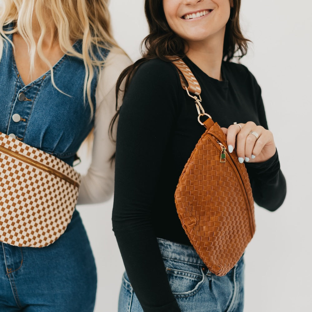 Westlyn Woven Bum Bag - Stylish & Durable Waist Pack for Travel, Hiking & Everyday Use - Hands-Free Crossbody Fanny Pack for Men & Women