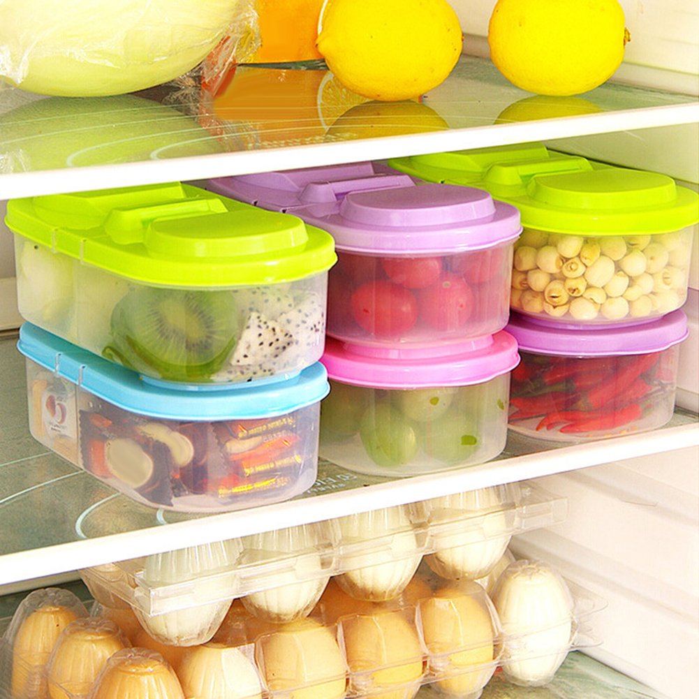 Plastic Food Storage Container for Cereal, Beans, Snacks & Sauces - Airtight Kitchen Organizer with Lid (Pink) - Perfect for Pantry, Picnics & Meal Prep