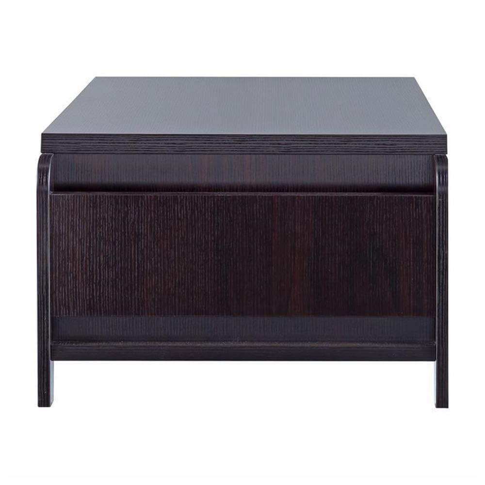 Allium Wood Coffee Table with Magazine Rack in Cappuccino Finish - Modern Living Room Furniture for Small Spaces by Furniture of America | Perfect for Home Décor, Reading Nooks & Coffee Table Books