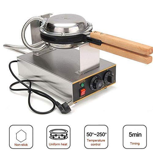 Commercial Bubble Waffle Maker - Hong Kong Style Egg Puff Machine for Belgian Bubble Waffles | Perfect for Cafes, Food Trucks, and Home Breakfast