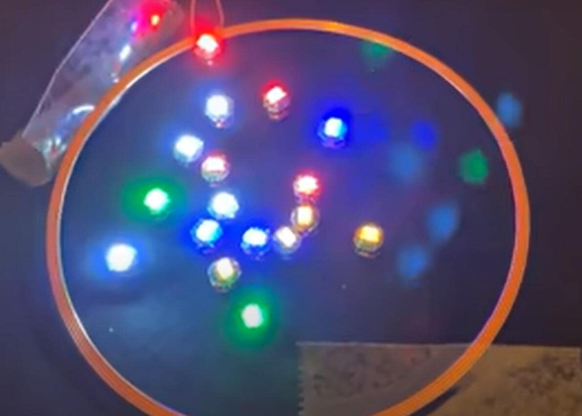 Taidacent 80mm Long Range 5V Wireless LED Coil - Adjustable Brightness Inductive Charging Module with 10 Colorful LEDs | Perfect for DIY Electronics, Smart Home Lighting & Wireless Charging Projects