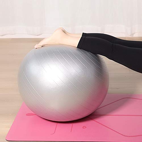 Premium Yoga Ball 45cm 55cm 65cm 75cm - Anti-Burst Exercise Ball for Pilates, Gym Workout, Core Training & Balance Fitness - Heavy Duty Stability Ball (Blue, 55cm) - Perfect for Home Gym, Office Chair & Pregnancy Workouts