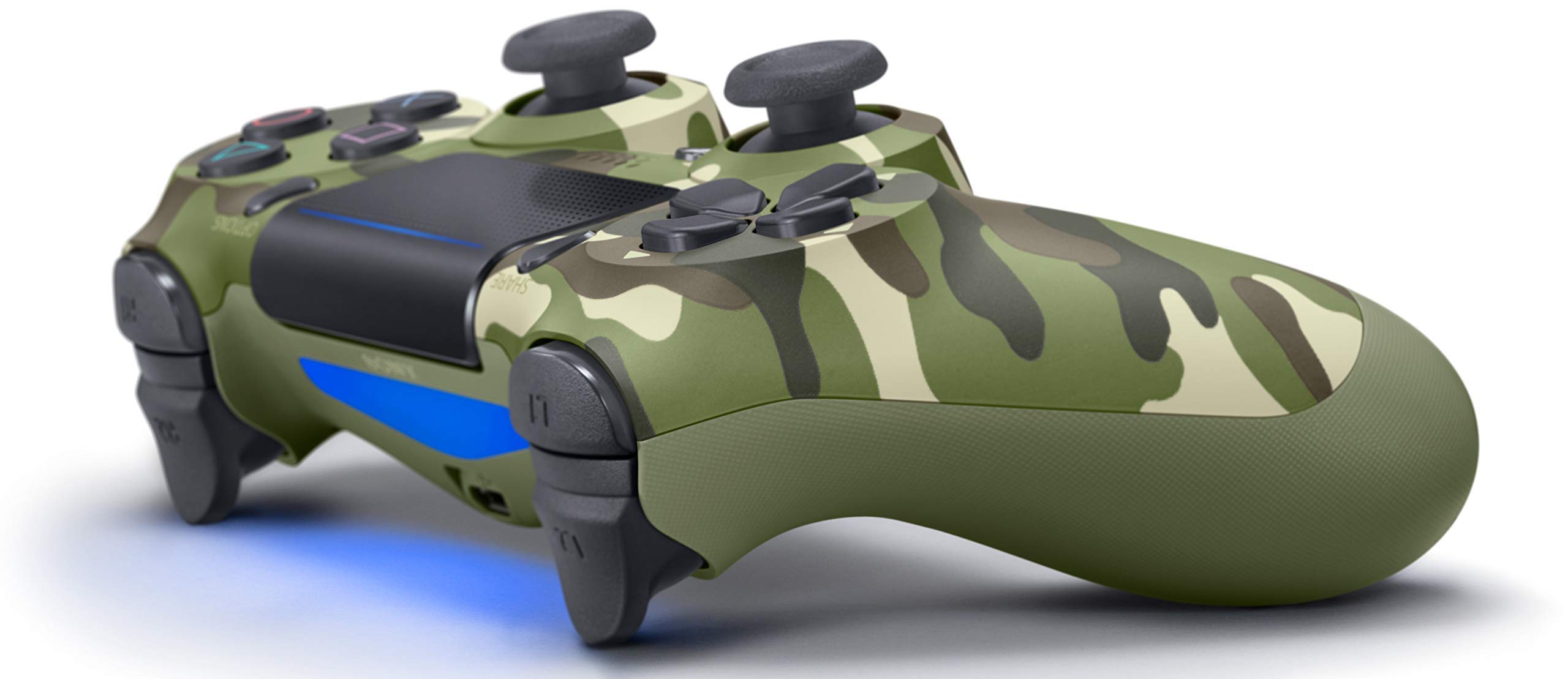 Renewed DualShock 4 Wireless Controller for PS4 - Green Camouflage | Compatible with PlayStation 4 & PS5 | Perfect for Gaming, Streaming & Multiplayer Sessions