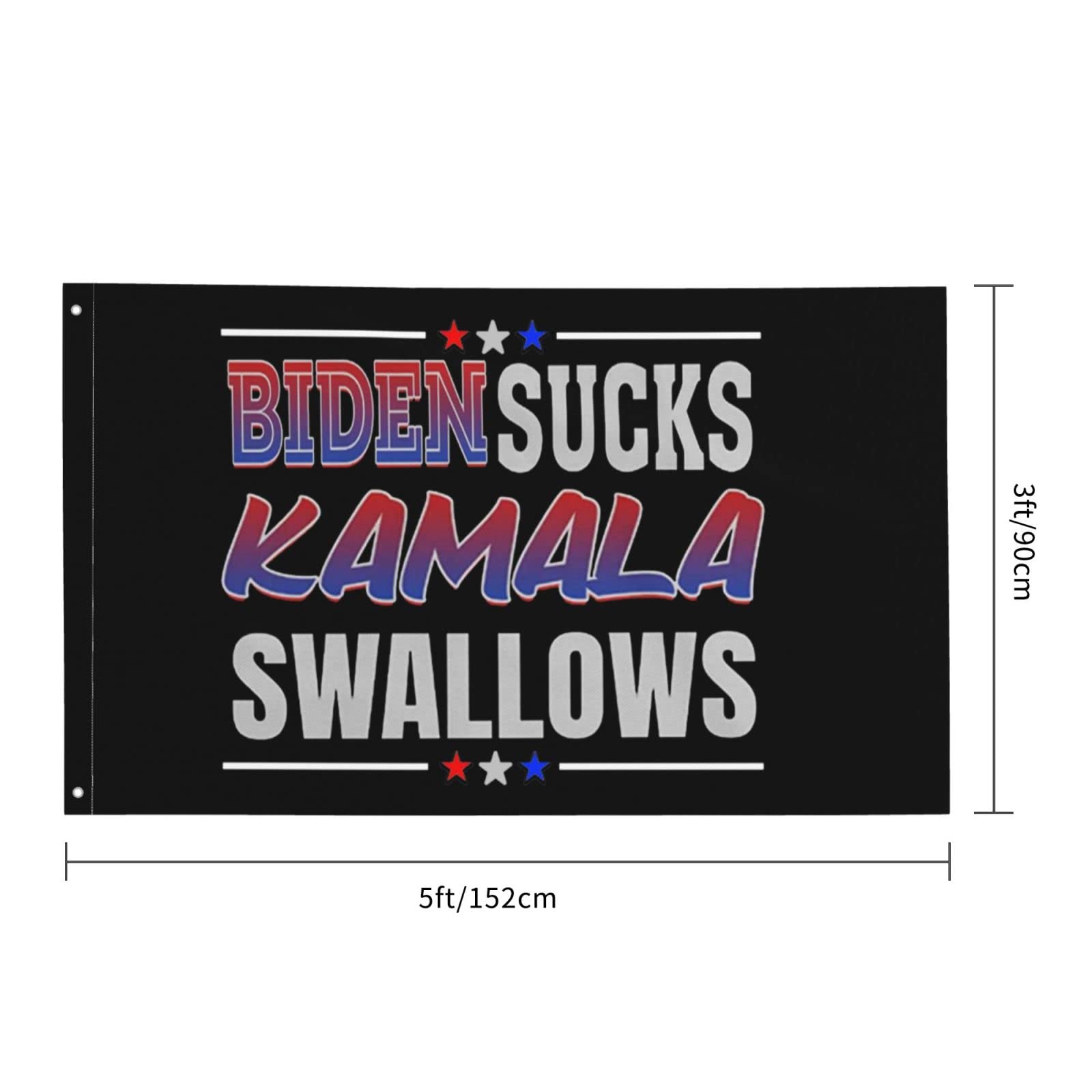 Anti Joe Biden Anti-Democrat Flag 3x5 FT - UV Fade Resistant Outdoor Garden Yard Flag with Grommets - Perfect for Political Protests, Rallies & Home Decoration