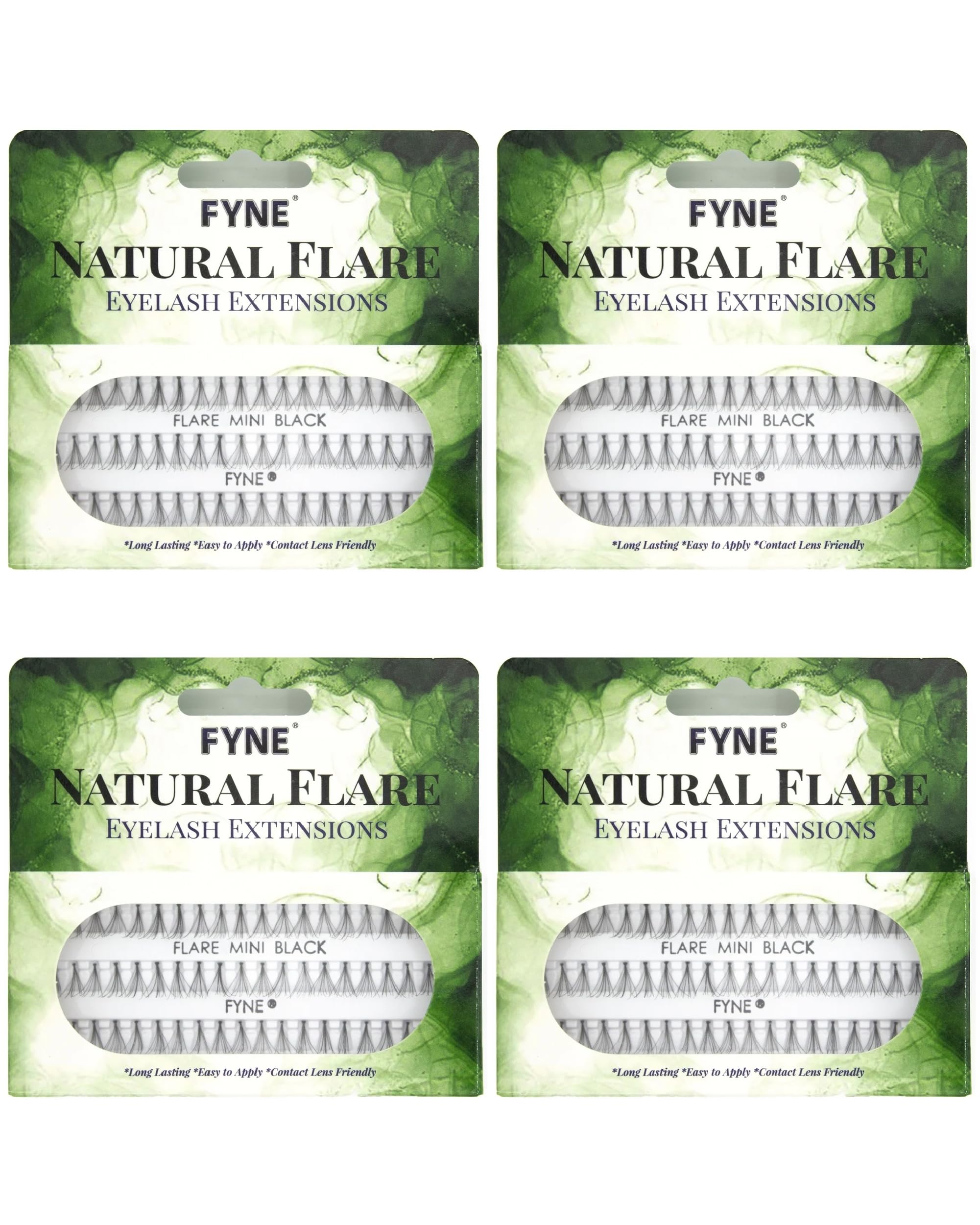 Natural Lashes by FYNE – 4 Packs Mini Cluster Lashes for Easy Individual Eyelash Extensions | Effortless Natural Look | Perfect for Daily Wear, Parties & Special Occasions