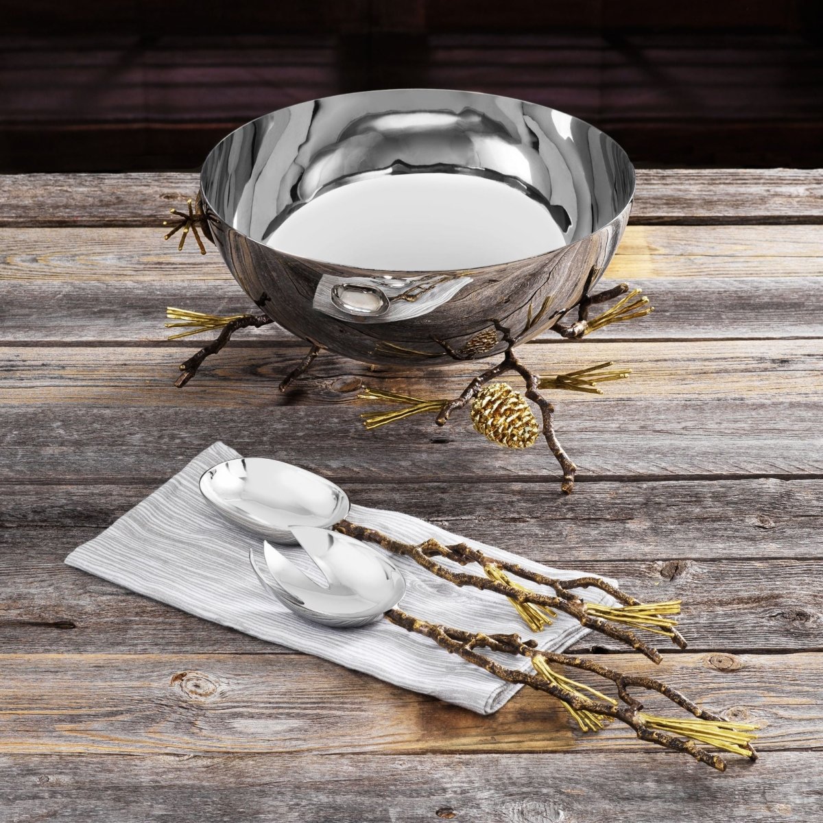 Handmade Pine Cone Serving Bowl - Natural Wood Fruit & Nut Bowl for Rustic Home Decor - Perfect for Thanksgiving, Christmas & Holiday Tablescapes