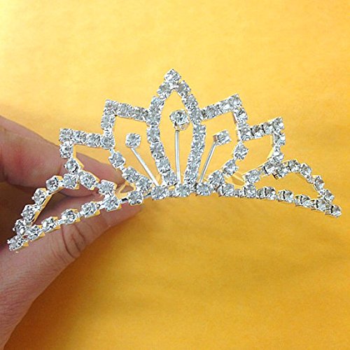 Sparkling Silver Crystal Rhinestone Princess Tiara - Medium Size 2