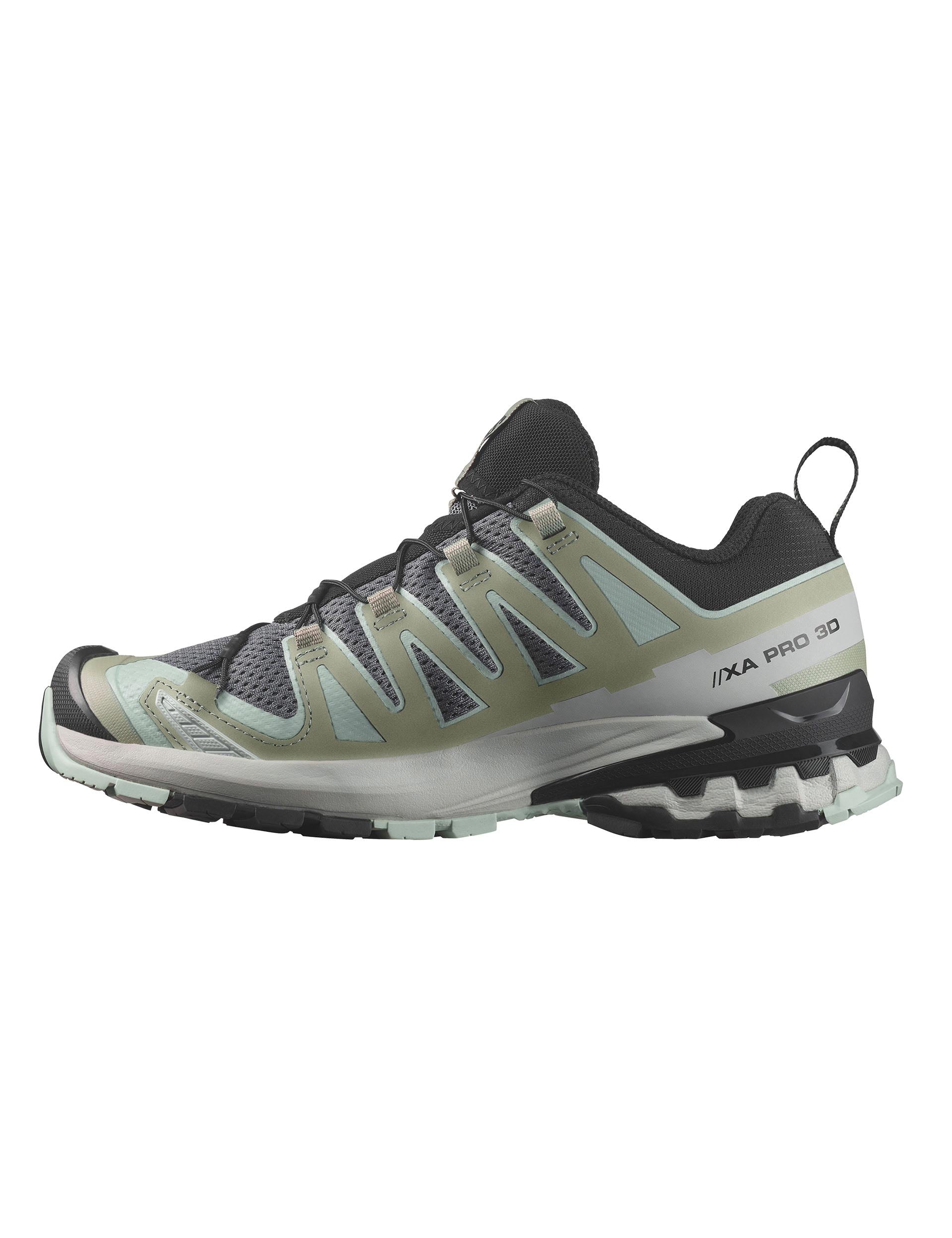 XA Pro 3D V9 Trail Running Shoes - Quiet Shade/Lily Pad/Blue Haze | Lightweight & Durable for Hiking, Jogging & Outdoor Adventures