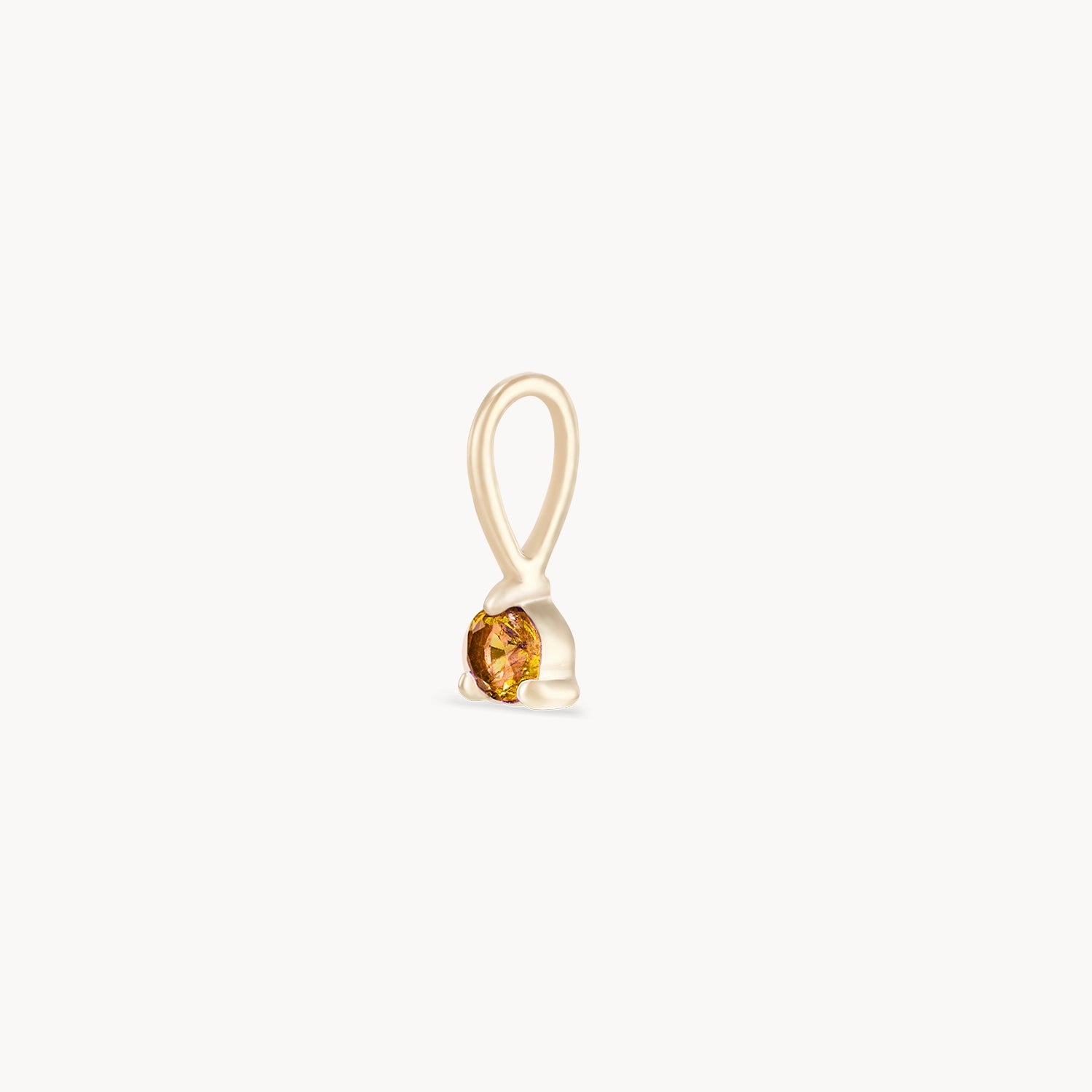 10K Yellow Gold November Birthstone Charm with Citrine – Elegant Jewelry Gift for Birthdays, Anniversaries & Special Occasions