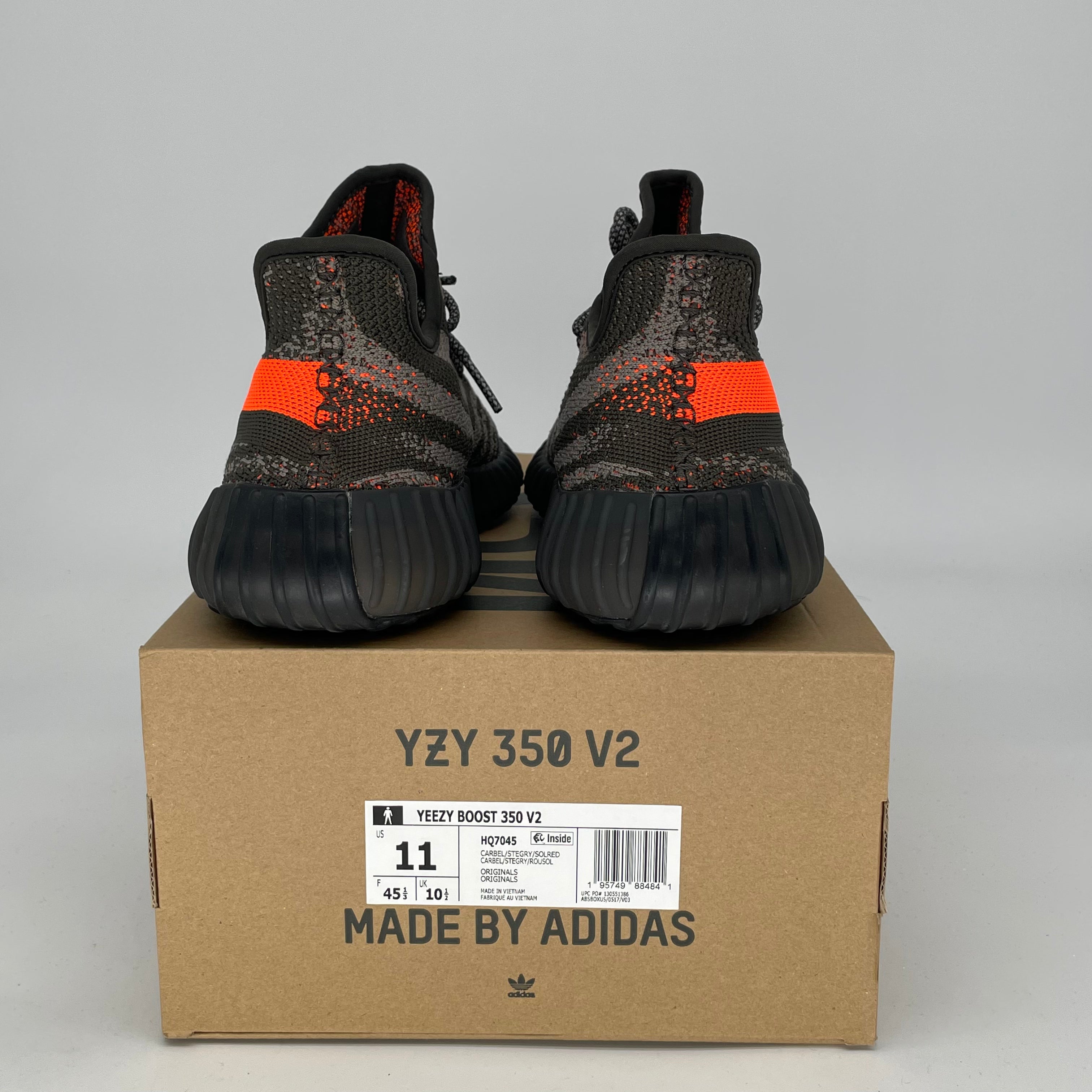 Adidas Yeezy Boost 350 V2 Carbon Beluga - Men's Size 11 & Women's Size 12.5 (HQ7045) | Comfortable Running Shoes for Gym, Jogging & Casual Wear