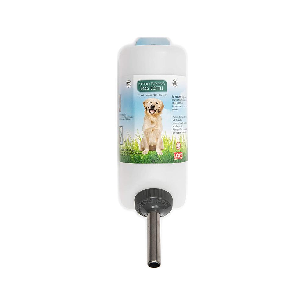 Portable Dog Water Bottle with Folding Bowl - Leak-Proof Pet Travel Bottle for Hiking, Walking, and Outdoor Adventures