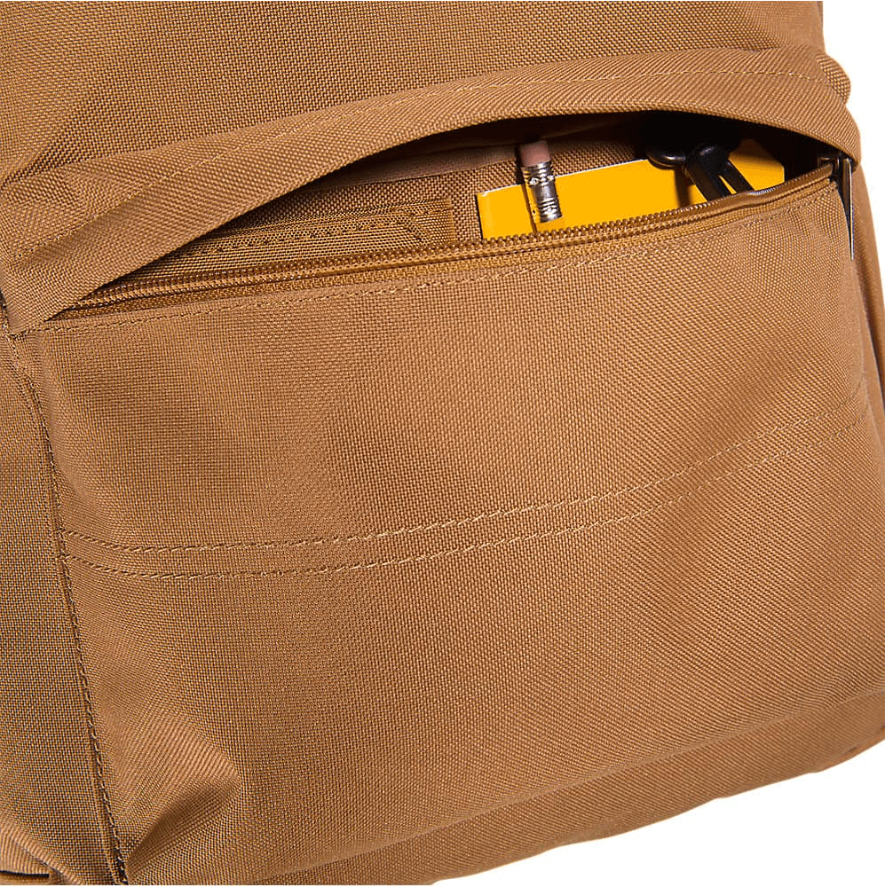Carhartt Brown 21L Classic Backpack - Durable & Water-Resistant Daypack for Work, School, Hiking & Travel