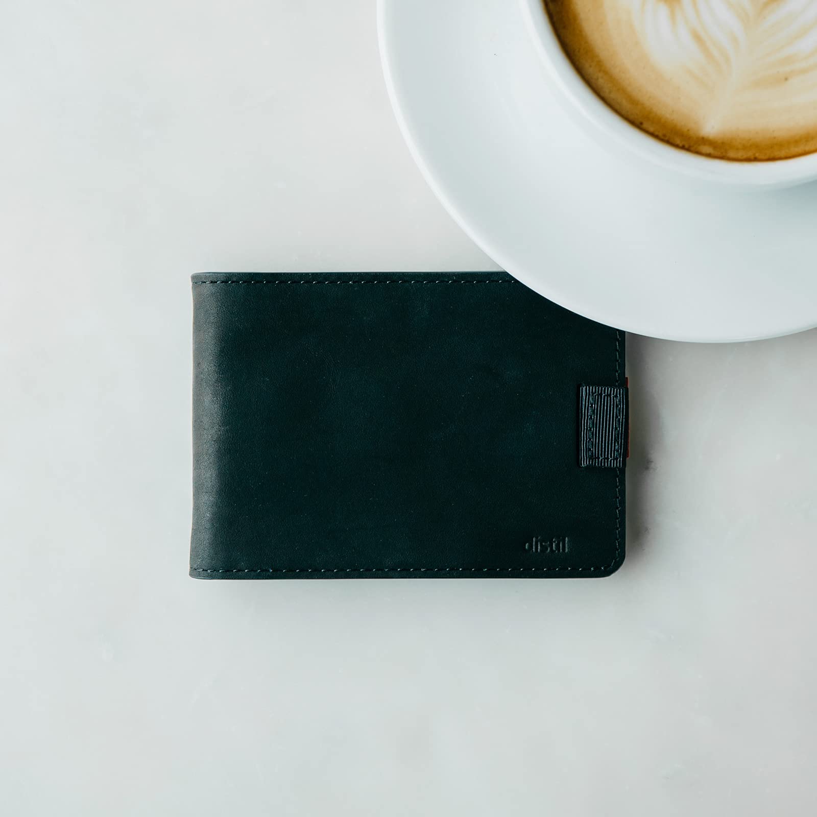 Distil Union Wally Classic Men's Slim RFID-Blocking Leather Bifold Wallet with Money Clip - Minimalist Front Pocket Billfold for Everyday Carry (Black) | Perfect for Travel, Business & Daily Use