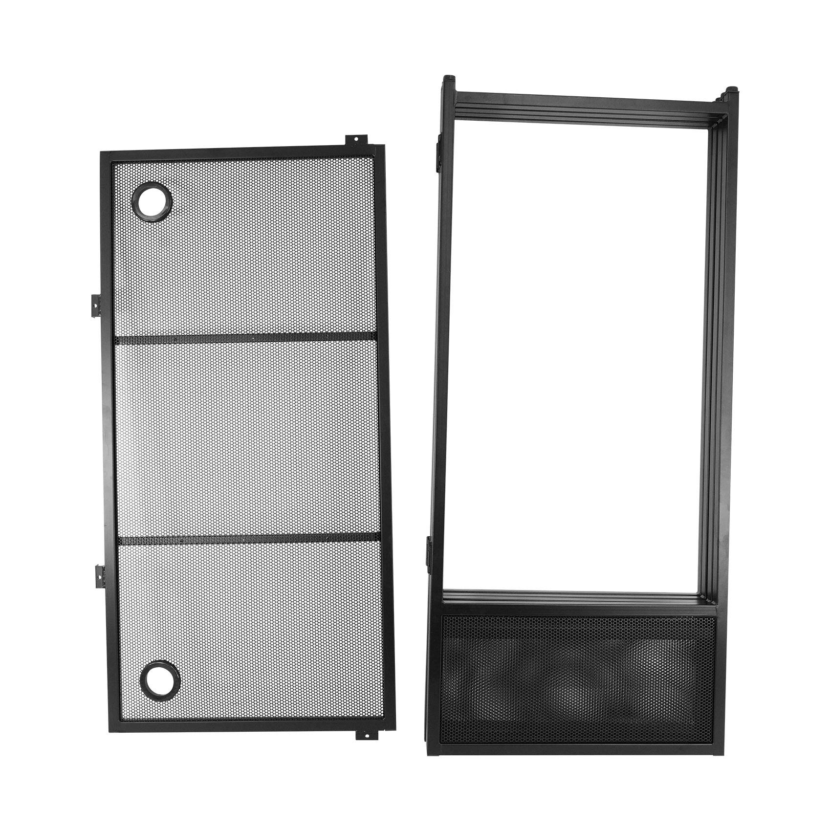 Rockville ROCKBOOTH Professional DJ Booth Facade with 2 Scrims & 2 Lights - Portable Outdoor Backyard Party Setup for Weddings, Events & Nightclubs