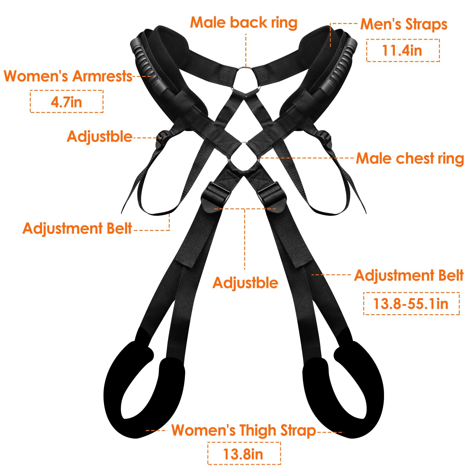 Premium BDSM Bondage Sex Swing for Couples - Adjustable Straps, Soft Plush Padding, 300lb Capacity - Perfect for Bedroom Play, Spice Up Your Sex Life, Adult Bondage Toy for Adventurous Couples