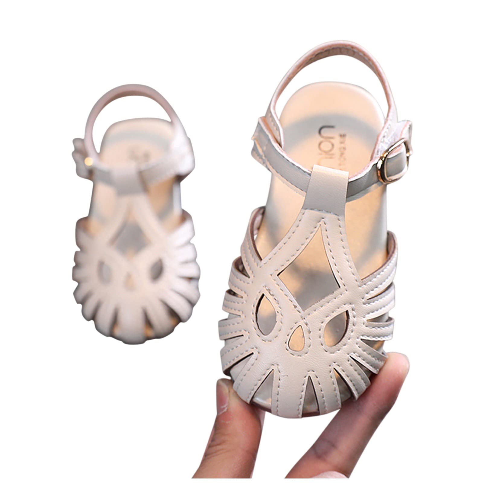 **Breathable Hollow Out Sandals for Little Girls - Open Toe Princess Flat Sandals with Strappy Gladiator Design - Perfect for Summer, Beach, and Casual Wear**