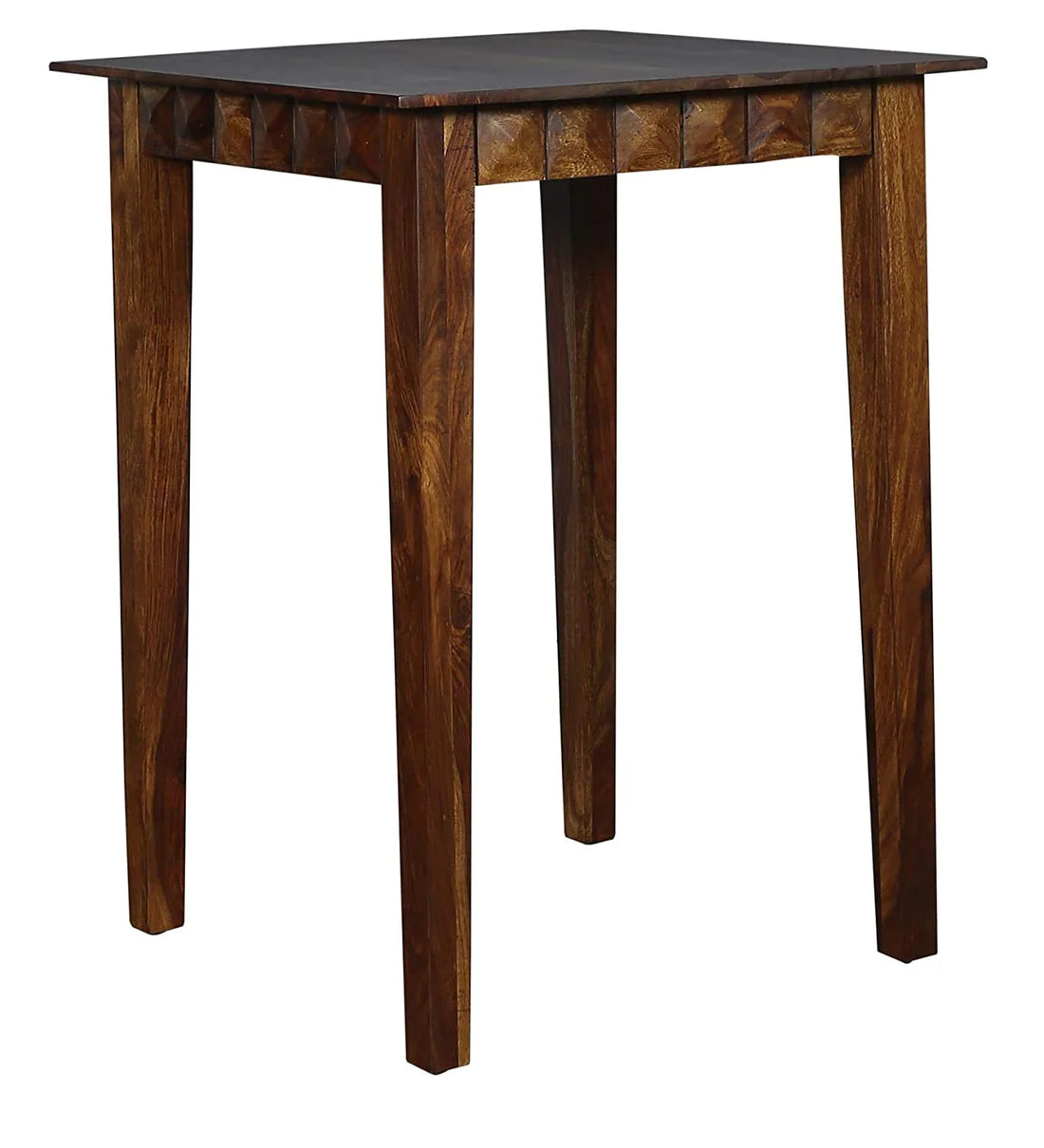 Gfine Solid Sheesham Wood Bar Table Set with 2 Chairs - 81x81x101cm - Modern Pub Height Counter Table for Kitchen, Dining Room & Outdoor Patio