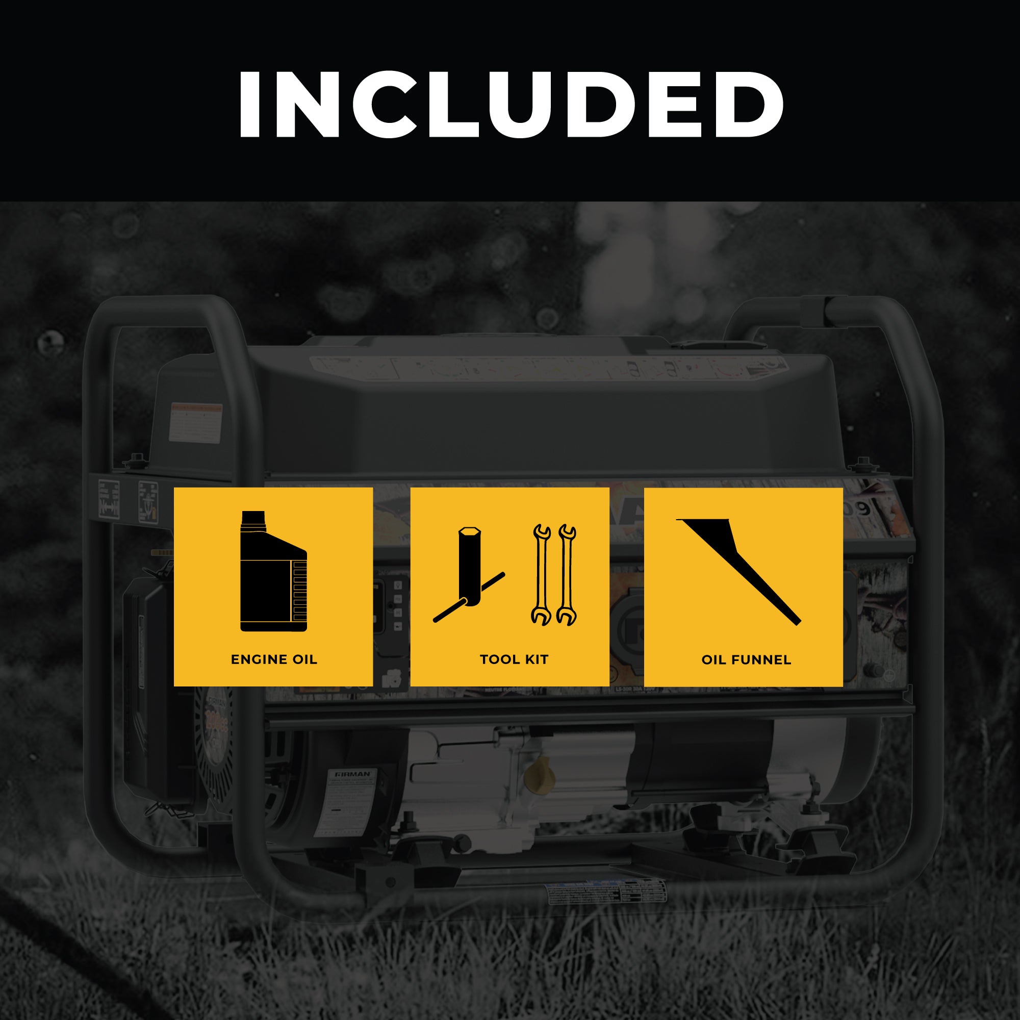4550W Portable Gas Generator with Recoil Start - 120V Power for Camping, Outdoor Events & Emergency Backup