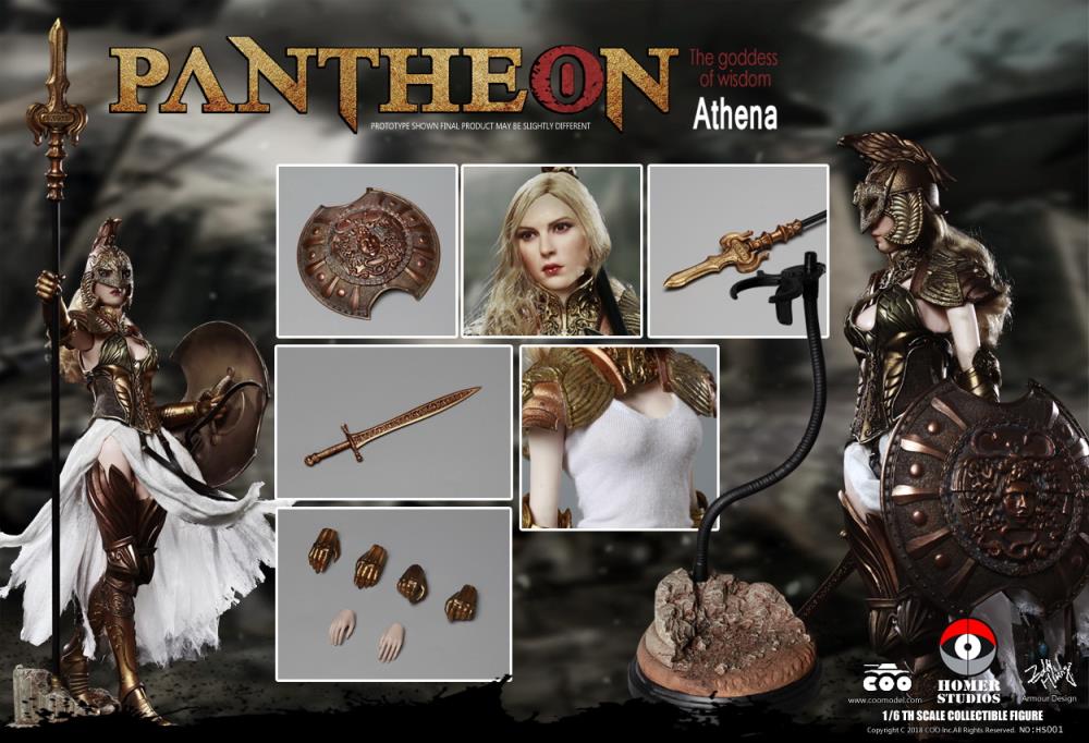 COO Model 1/6 Scale Pantheon Athena Goddess of Wisdom Collectible Figure - Perfect for Anime Fans, Mythology Enthusiasts & Home Decor Display
