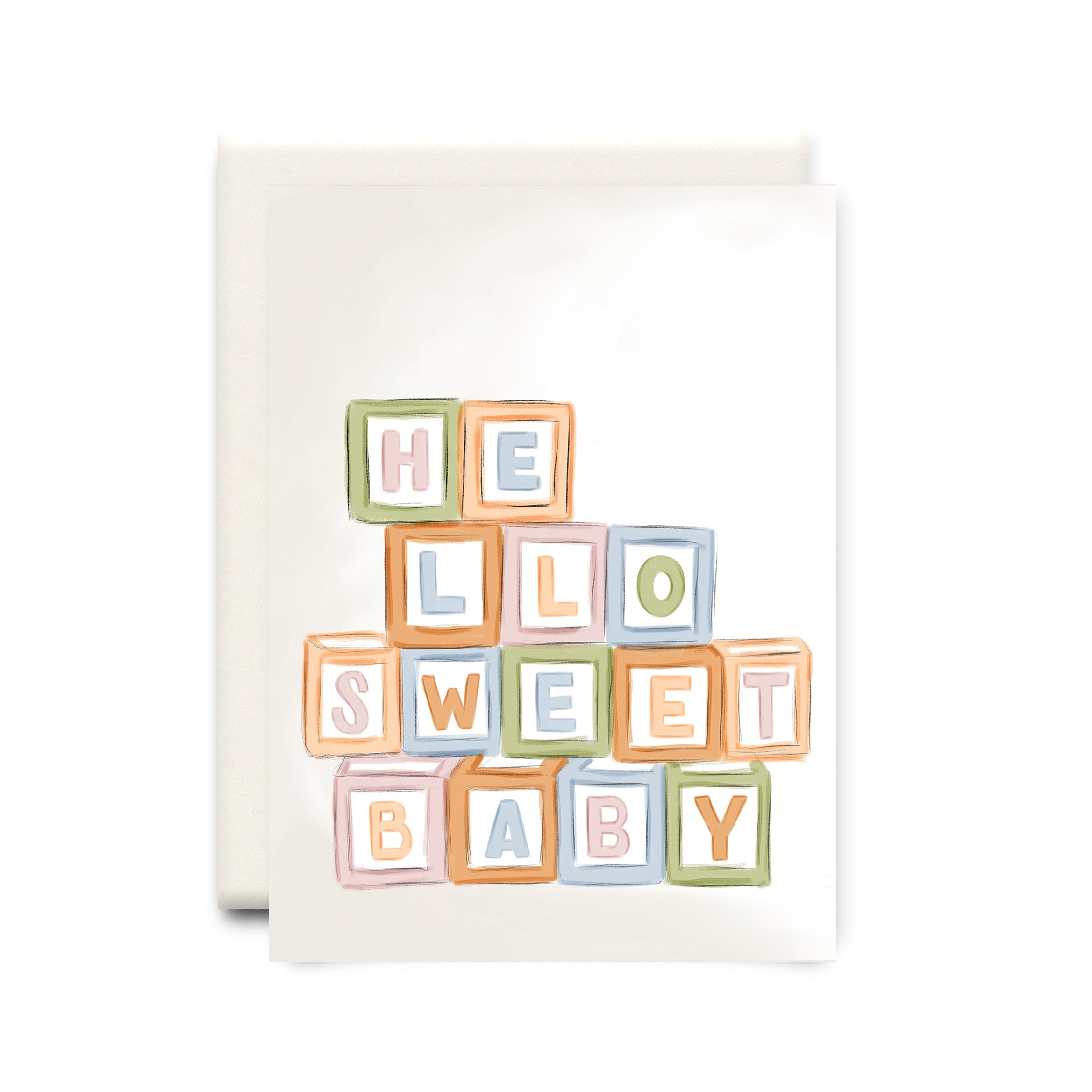 Hello Sweet Baby New Baby Card - Adorable Greeting Card for Newborns, Baby Showers & Celebrations - Perfect for Welcoming New Arrivals