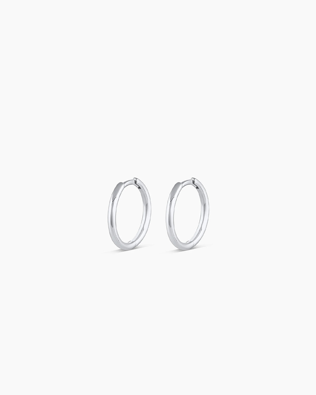14K White Gold Classic Huggie Hoop Earrings for Women - Perfect for Everyday Wear, Parties & Gifts