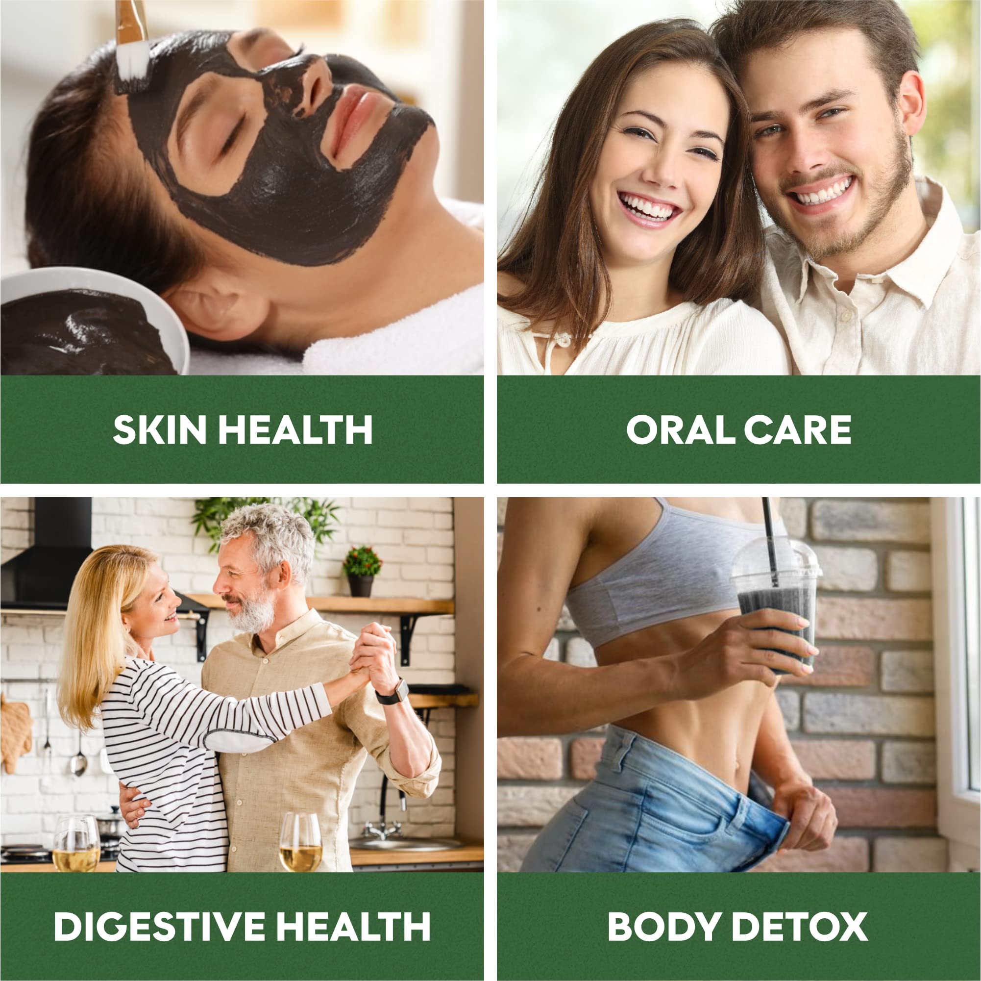 Pure Coconut Activated Charcoal Capsules - 180 Count | Natural Teeth Whitening, Bloating Relief & Body Detox | Non-GMO, Gluten Free, Vegan Supplement | Perfect for Daily Cleansing & Digestive Support