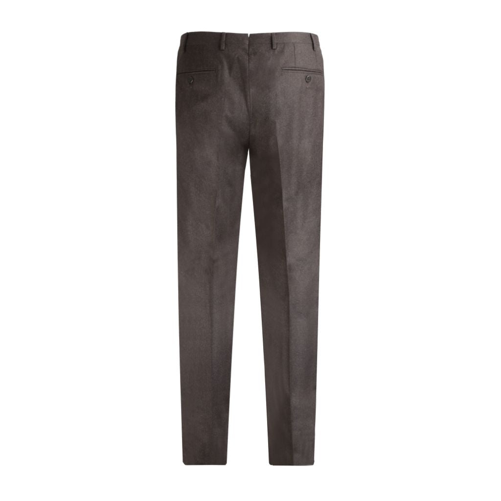 Premium CORNELIANI Flannel Trousers for Men - Classic Brown Dress Pants - Comfortable & Stylish Business Casual & Office Wear