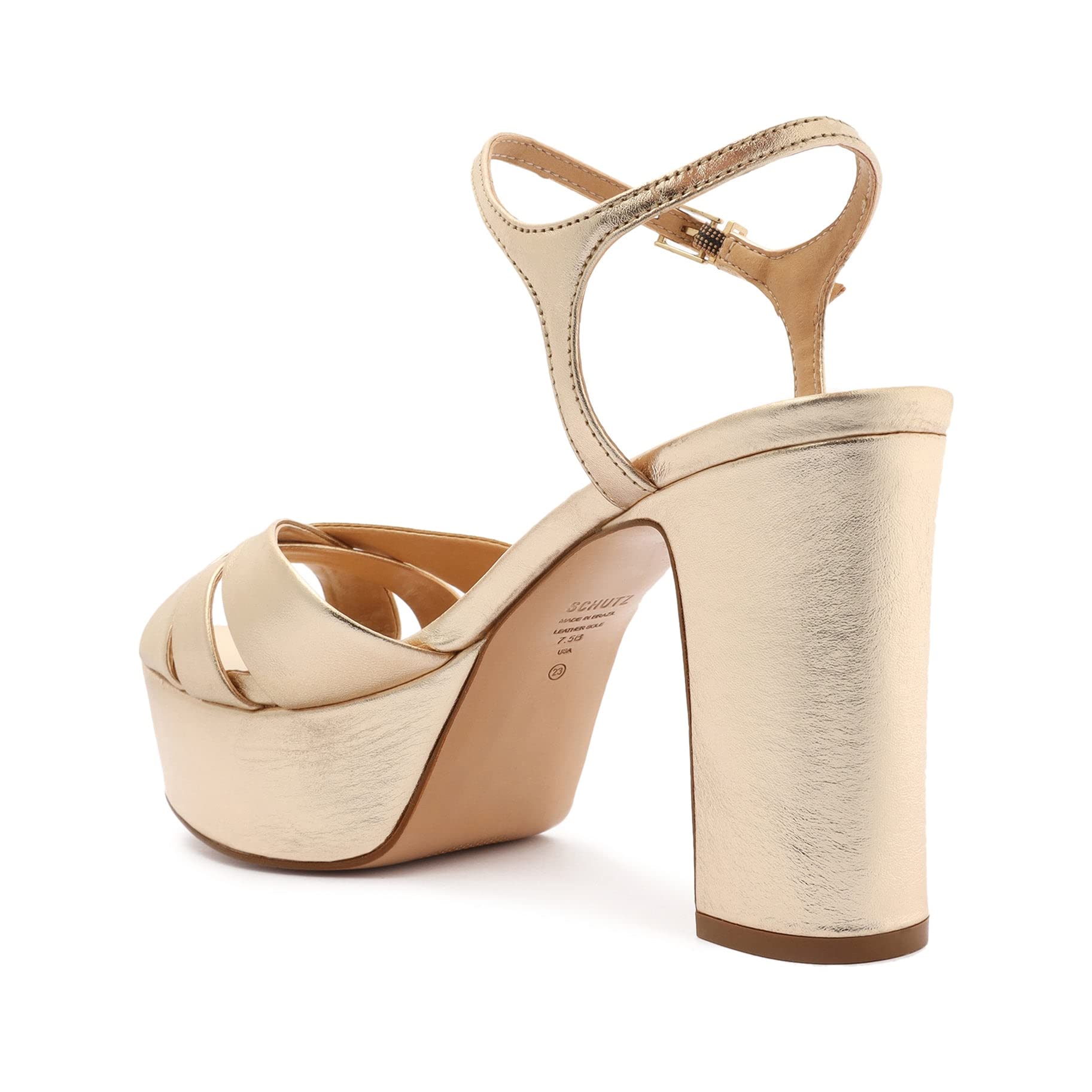 SCHUTZ Women's Keefa Platform Dress Sandals - Comfortable High Heel Open Toe Sandals for Weddings, Parties & Summer Outfits
