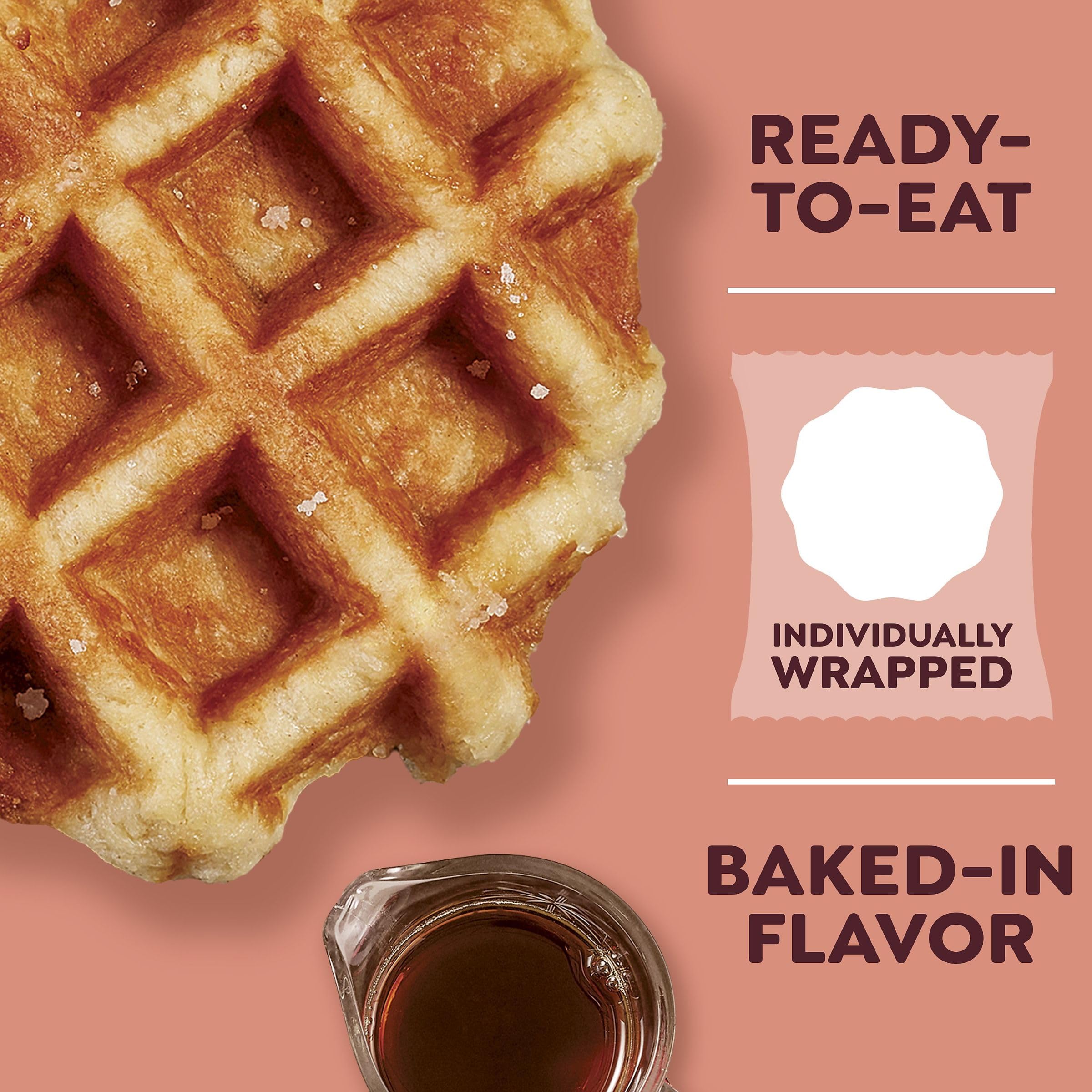 Eggo Frozen Belgian-Style Waffles - Buttery Maple Flavor, 7.76oz Box (4 Waffles) - Quick Breakfast, Kids Snacks & On-the-Go Meals - Perfect for Busy Mornings, School Lunches and Afternoon Treats