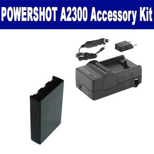 Synergy Digital Camera Accessory Kit for Canon Powershot A2300 - Includes ACD402 Replacement Battery & PT75 Charger | Perfect for Travel Photography & Vlogging