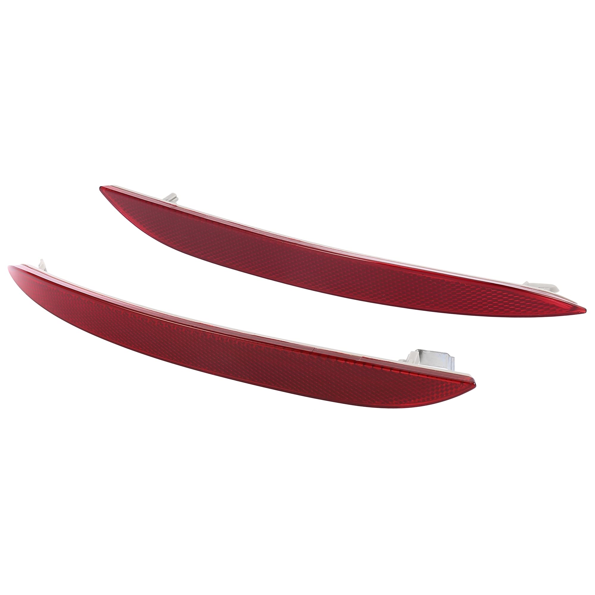 X AUTOHAUX 1 Pair Car Rear Bumper Reflector Strip Cover Left & Right Side for BMW 550i 2008-2010 - Replacement Reflectors for Enhanced Night Visibility & Safety Driving