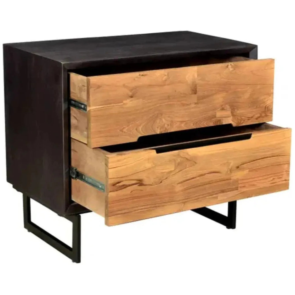 28 Inch Nightstand Brown Scandinavian Style Bedside Table - Modern Minimalist Wooden End Table for Bedroom, Living Room & Guest Room